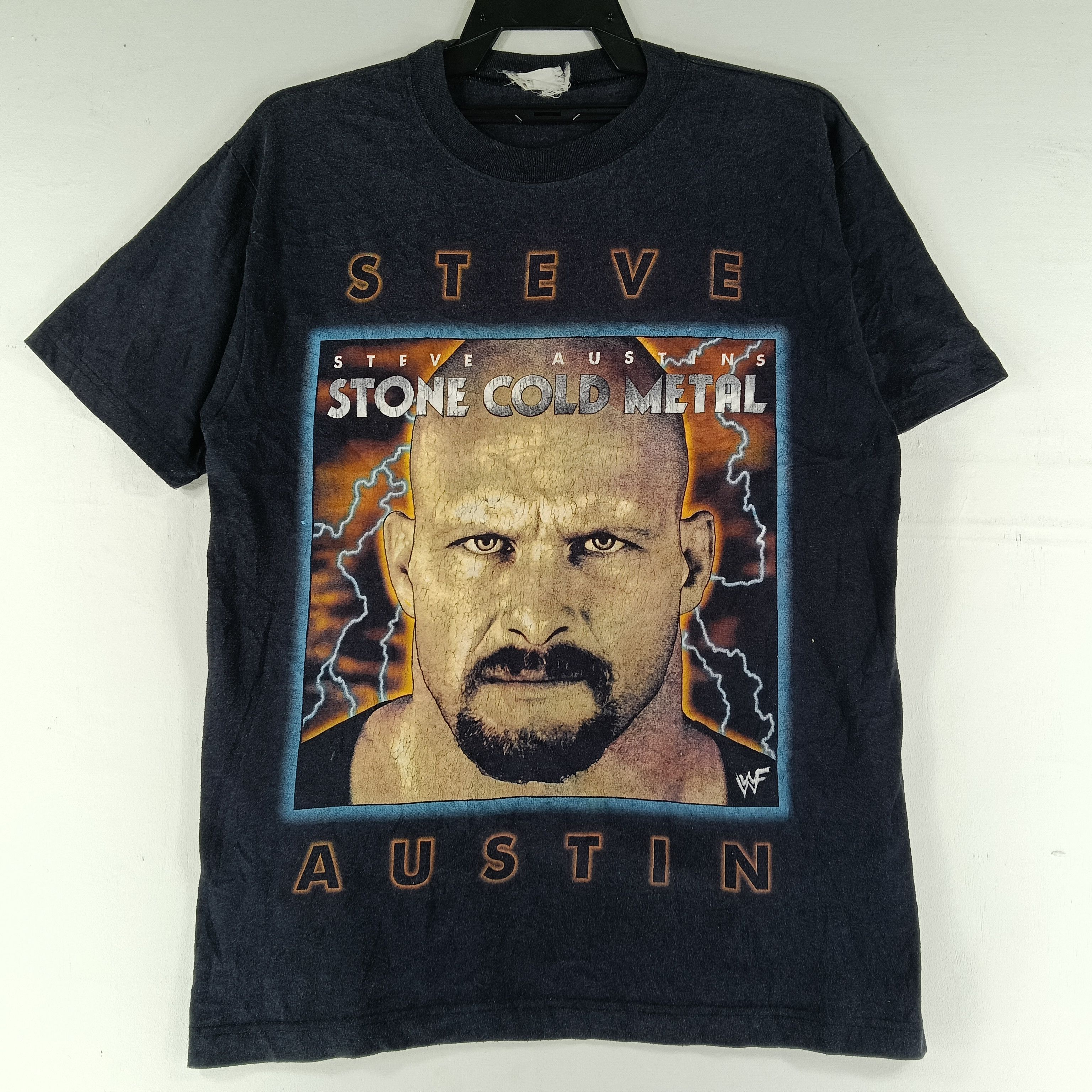 Vintage Vintage 90's Stone Cold Steve Austin Black Medium T Shirt Size US M / EU 48-50 / 2 - 2 Thumbnail