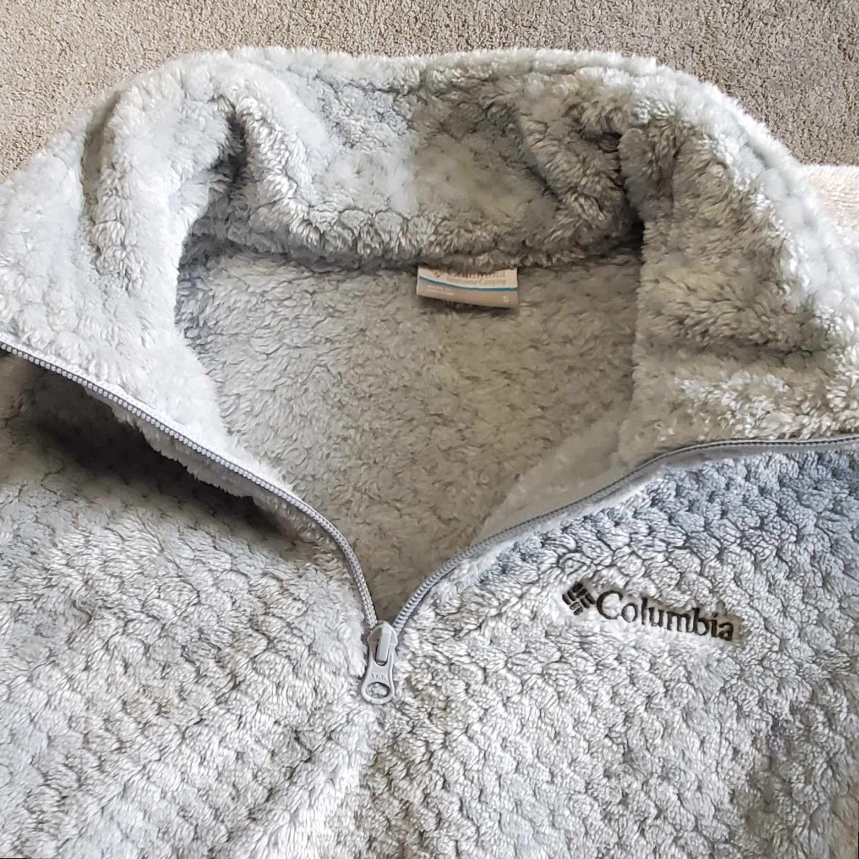 Vintage Columbia Women’s Sherpa Quarter Zip Jacket Small S Gray Nature Outdoors Hiking Size S / US 4 / IT 40 - 4 Thumbnail