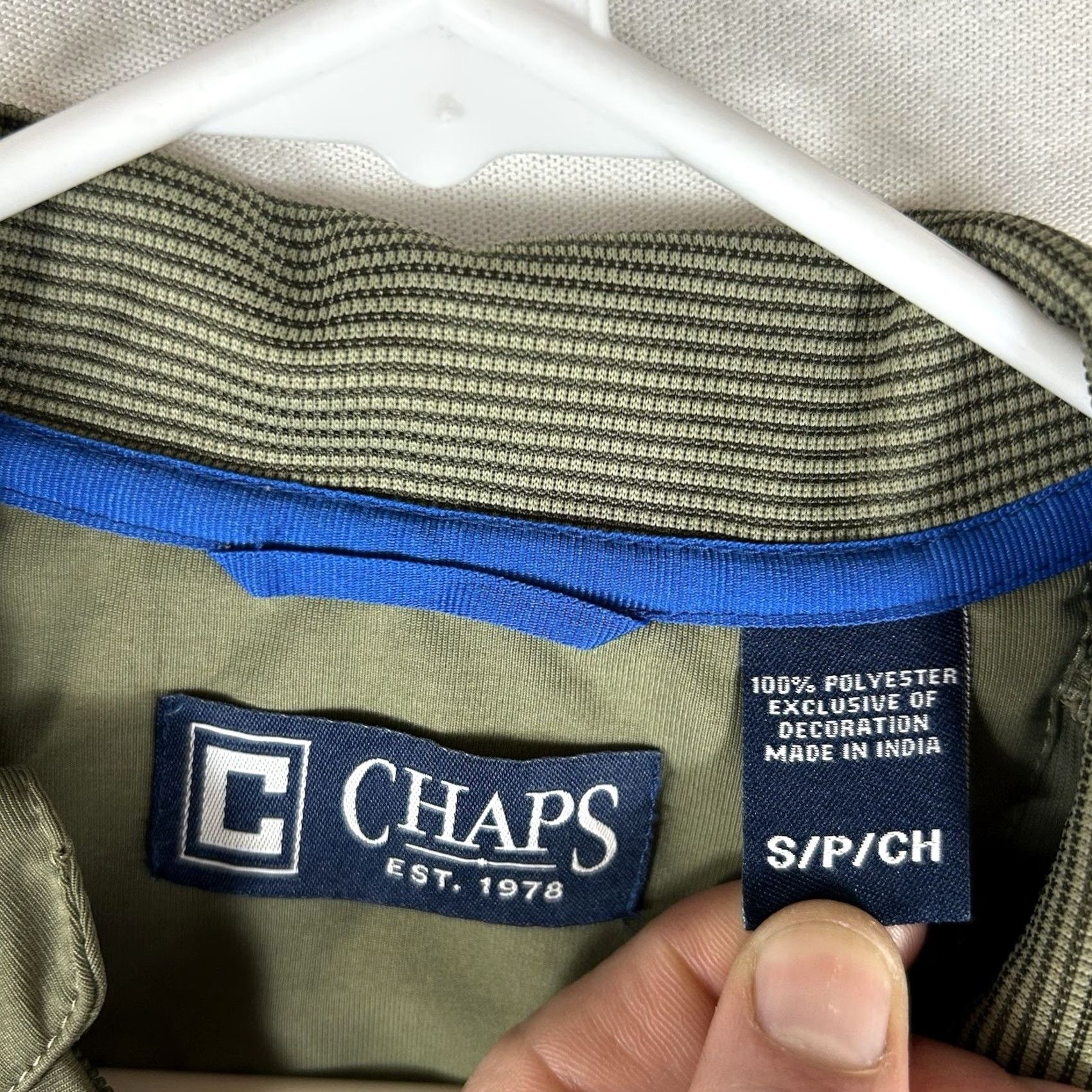 Chaps Chaps 1/4 Zip Pullover Sweatshirt Mens Small Green Long Sleeve Casual Top Pocket Size US S / EU 44-46 / 1 - 3 Thumbnail