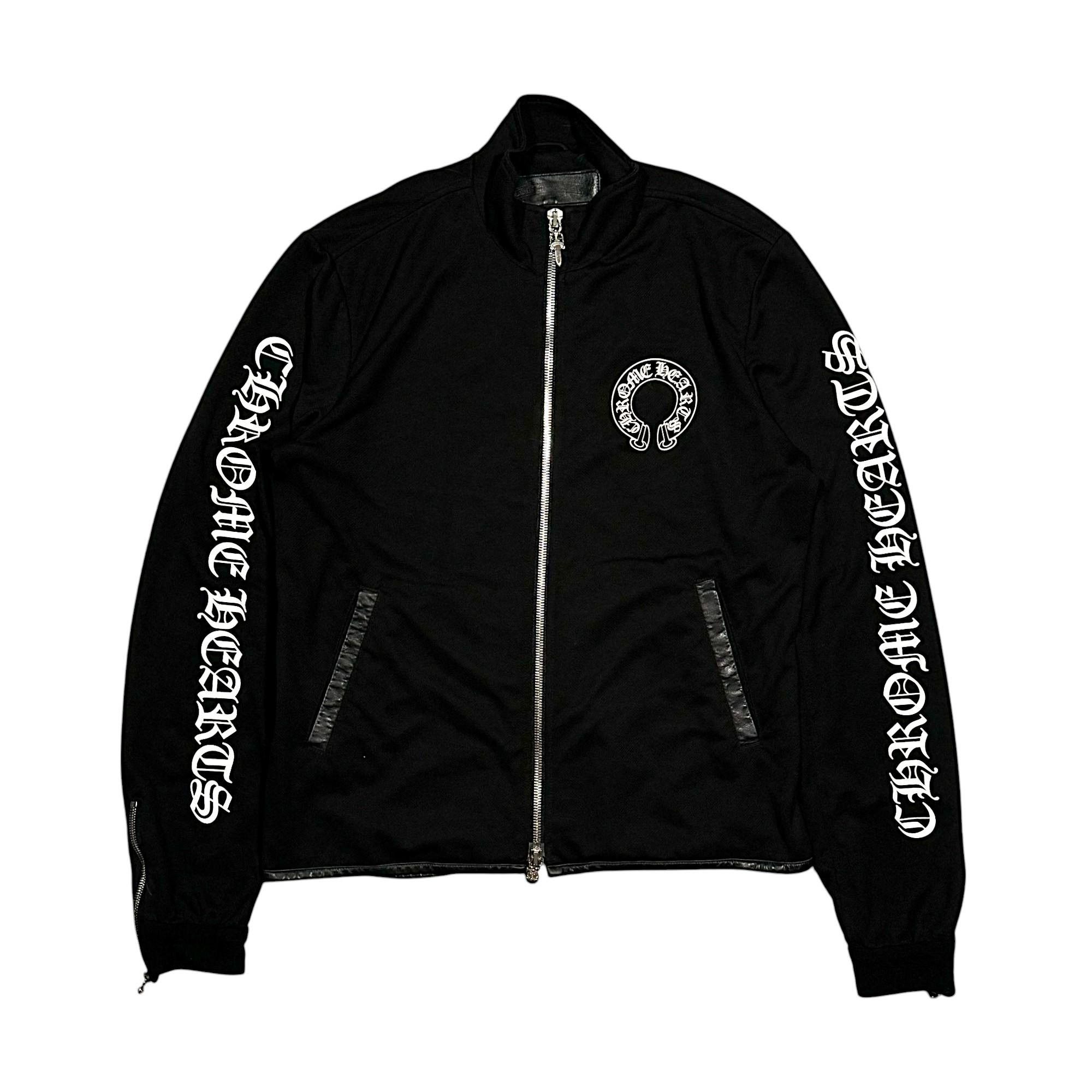 Chrome Hearts CH Zip Up Track Jacket Black Leather Dagger Zipper Size US M / EU 48-50 / 2 - 1 Thumbnail
