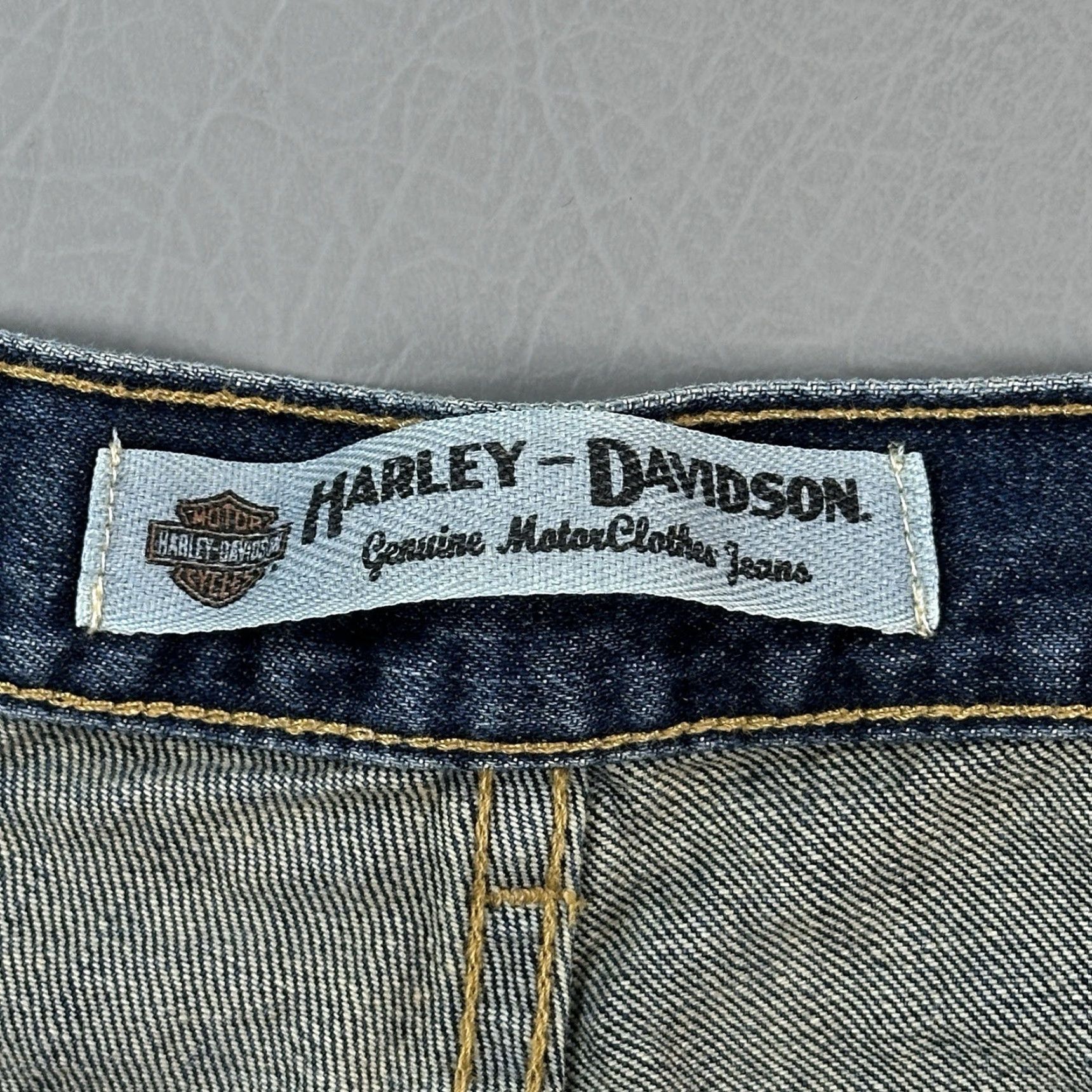 Harley Davidson Vintage Harley-Davidson Jeans Mens 34x30 Blue Dark Wash Denim Straight Biker Size US 34 / EU 50 - 7 Thumbnail