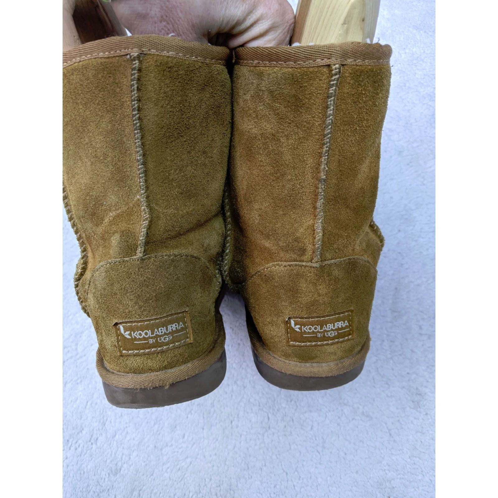 Ugg VINTAGE Koolaburra by UGG Koola Short Boots Womens 3 35 Beige Suede Sherpa Boots Winter Snow Womens Shoes Size 26" / US 2 / IT 38 - 4 Thumbnail