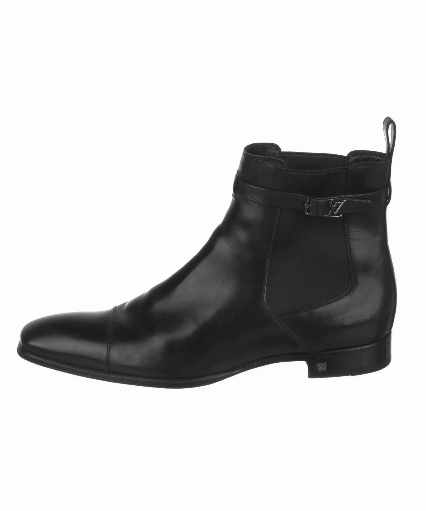 Louis Vuitton LOUIS VUITTON Boots Leather Shoes Ankle Logo LV Black 43 Size US 10 / EU 43 - 1 Thumbnail