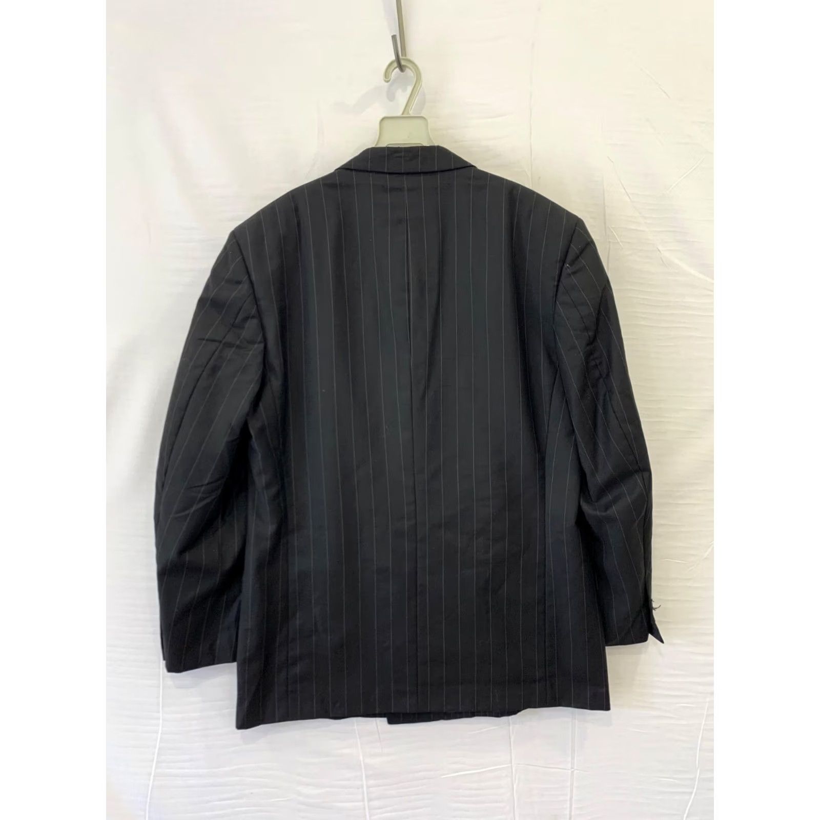 Versace VINTAGE Versace Classic V2 Pinstripe Double Breasted Blazer Jacket Mens 40R Black#151 Size 40R - 2 Thumbnail