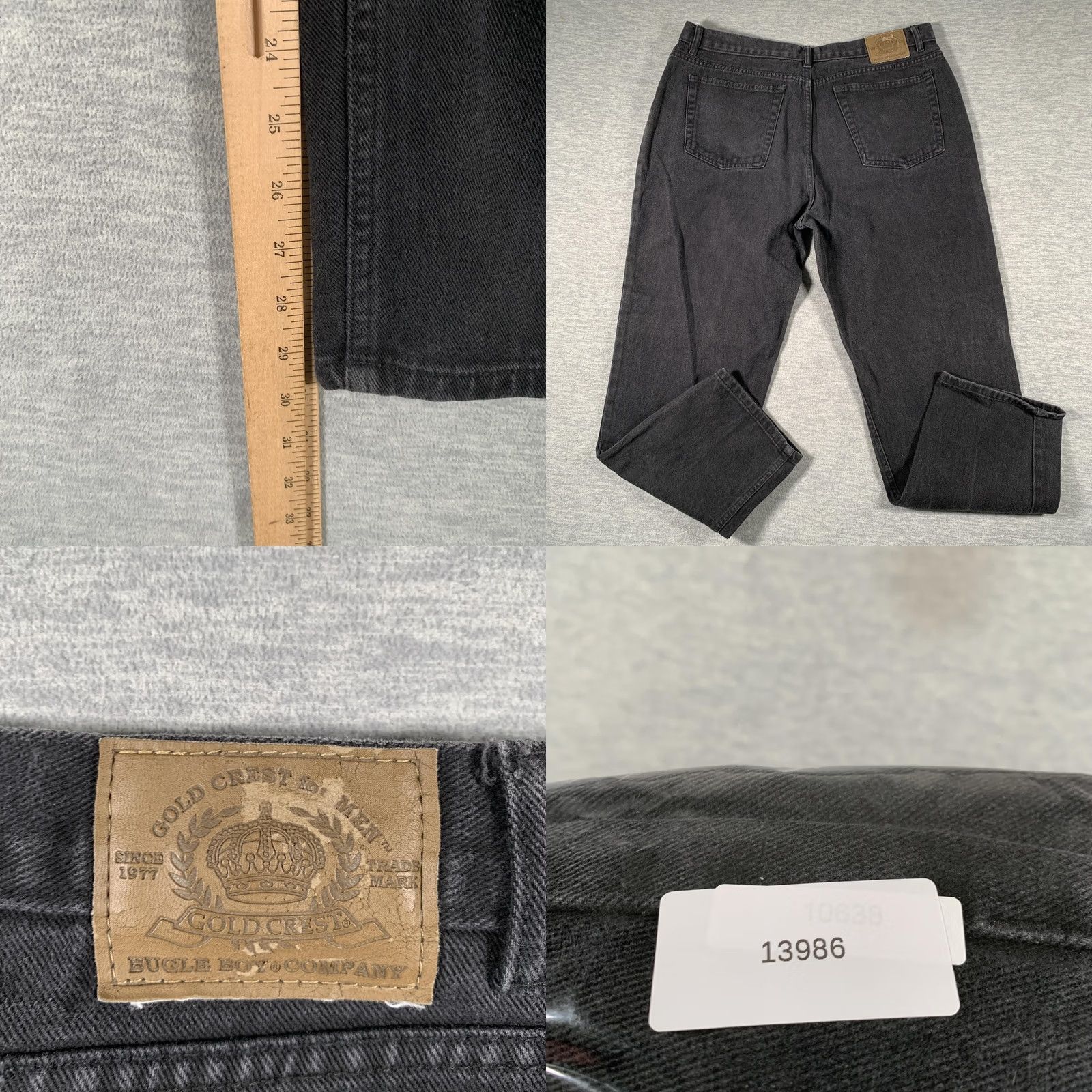 Denime VINTAGE Bugle Boy Jeans Mens 38x30 Gray 740 Relaxed Straight Denim 90s Size US 38 / EU 54 - 8 Thumbnail