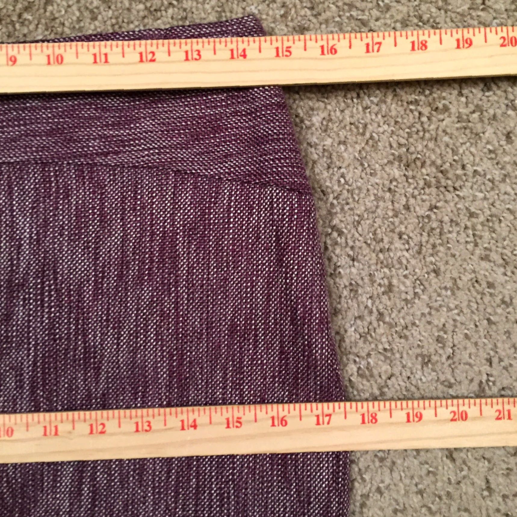 Vintage The Limited Skirt Pencil Skirt Purple Knee Length Lined Slit Size 2 Women Regular Cotton Blend Canvas Vintage No Size 26" / US 2 / IT 38 - 3 Thumbnail