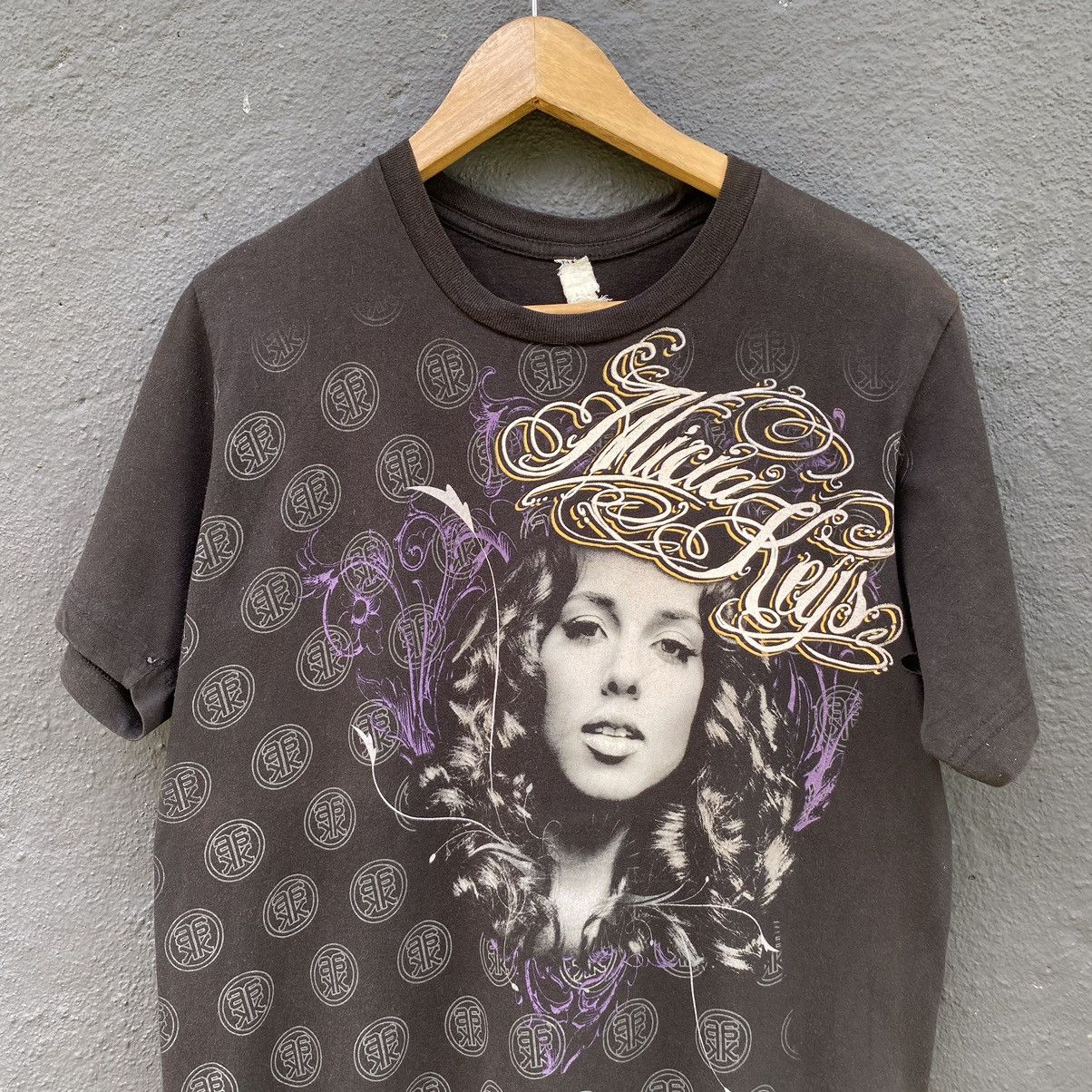 Band Tees Thrashed Faded Vintage Y2K Alicia Keys ERD GRUNGE TEE Size US M / EU 48-50 / 2 - 2 Thumbnail