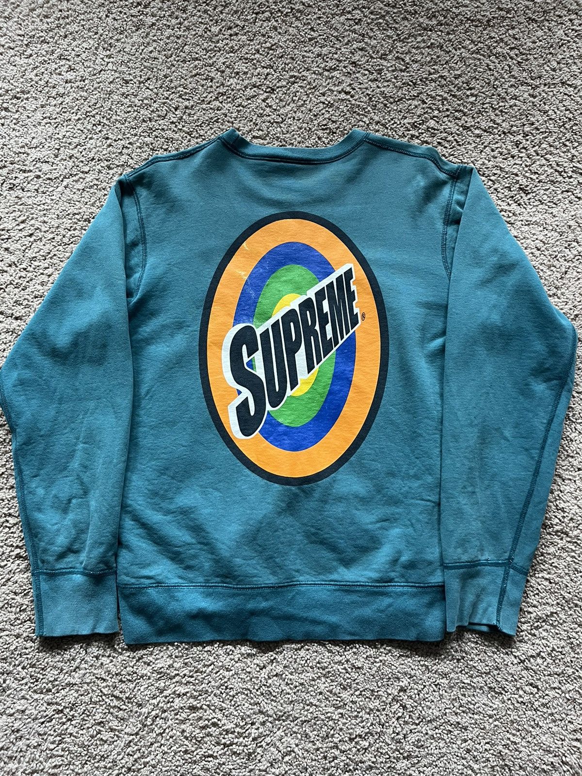 Supreme Supreme spin logo crewneck Size US M / EU 48-50 / 2 - 2 Thumbnail