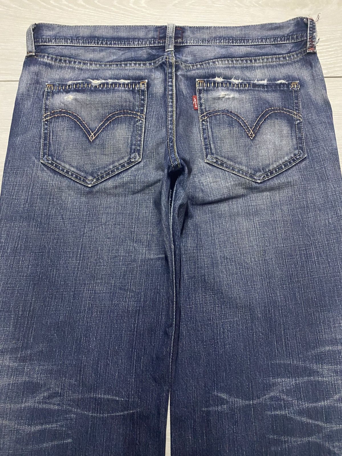 Levi's Levis Japan Redloop Fade Wash Distressed Loose Jeans Size US 33 - 4 Thumbnail