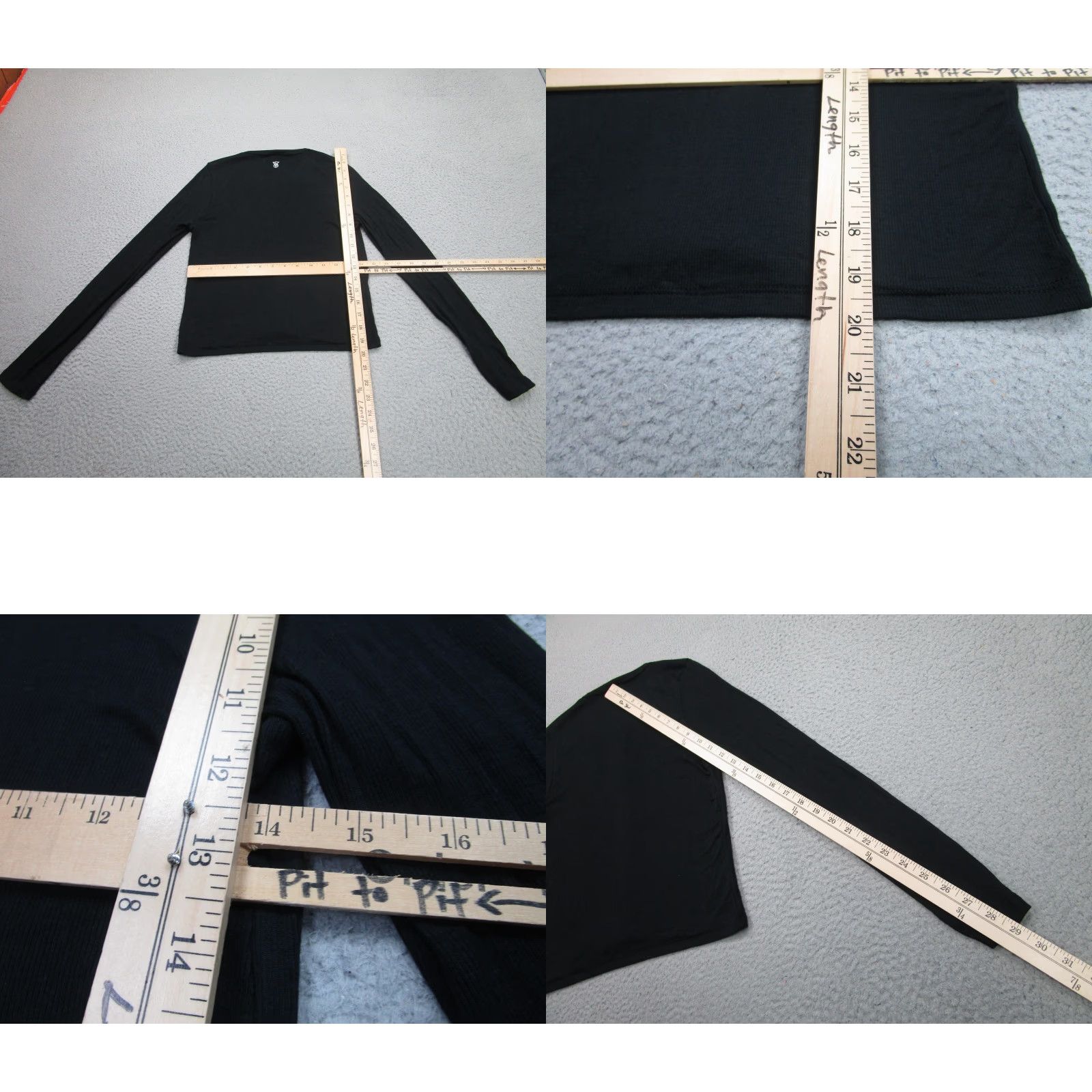 Victoria's Secret Victoria's Secret Shirt Womens Medium Black Long Sleeve Button Front Ribbed y2k Size M / US 6-8 / IT 42-44 - 8 Thumbnail