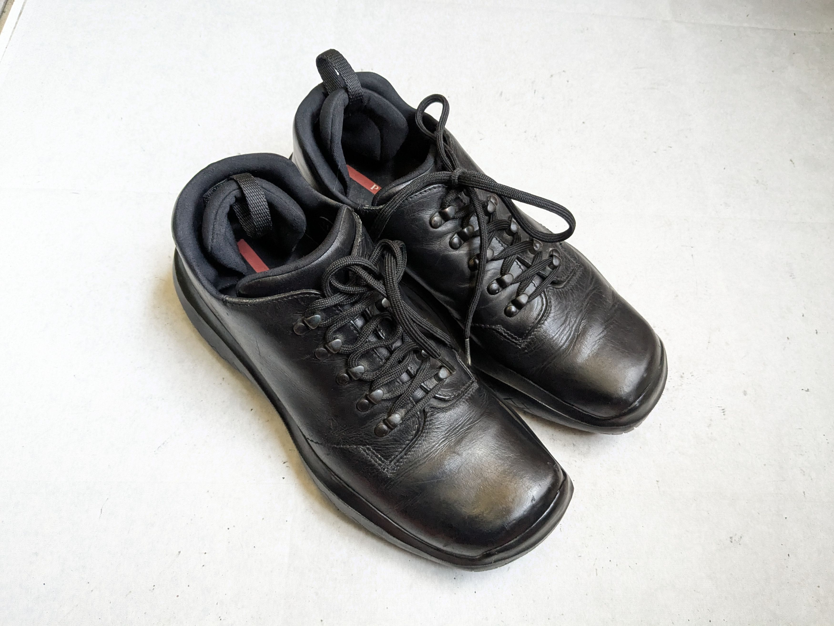 Prada Prada Sneakers Black 11 Low Tops Leather Vibram Size US 11 / EU 44 - 5 Thumbnail