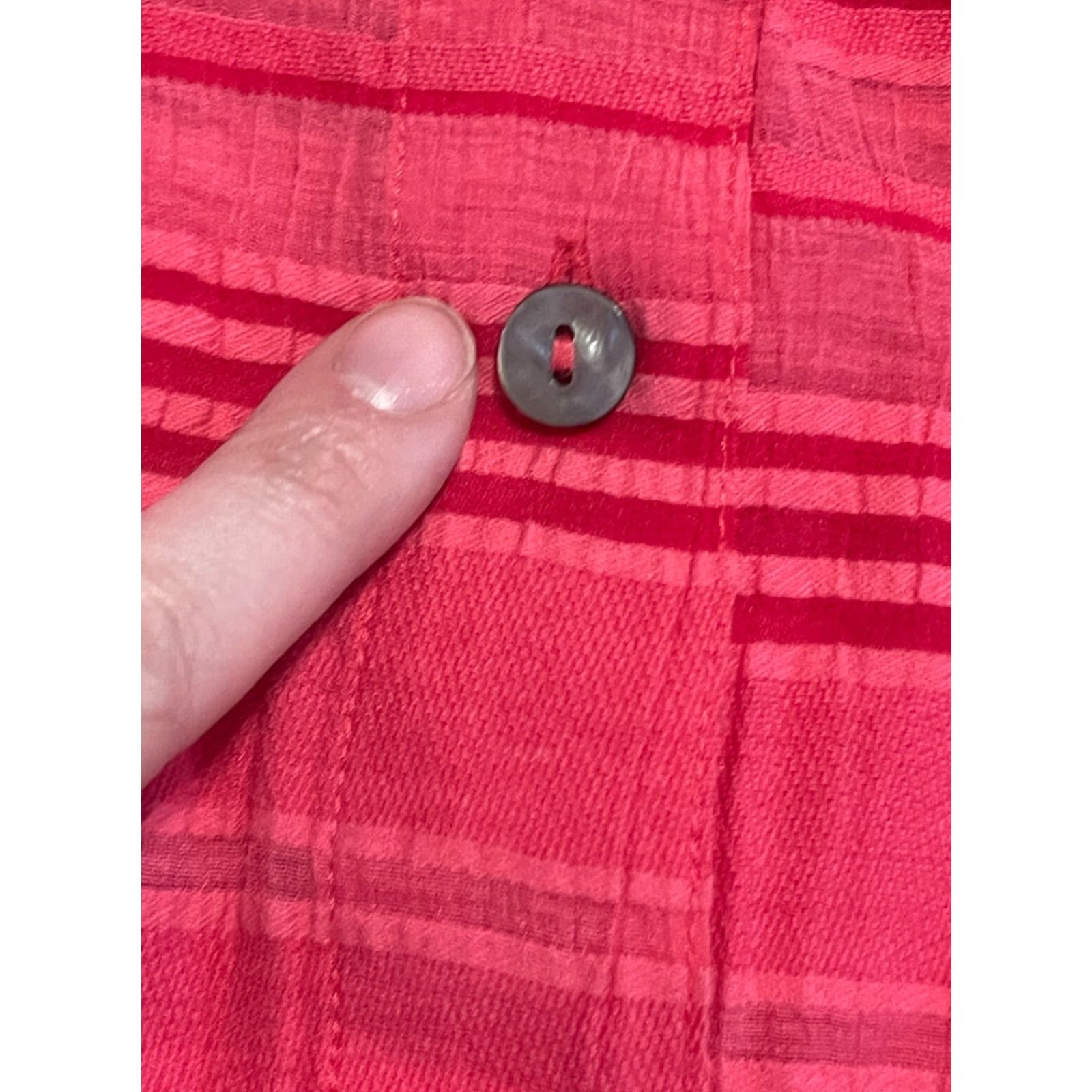 Vintage White Stag Shirt Plus Size 28W Pink Button Up 3/4 Sleeve Collared Casual Womens Size 4XL / US 24-26 - 5 Thumbnail