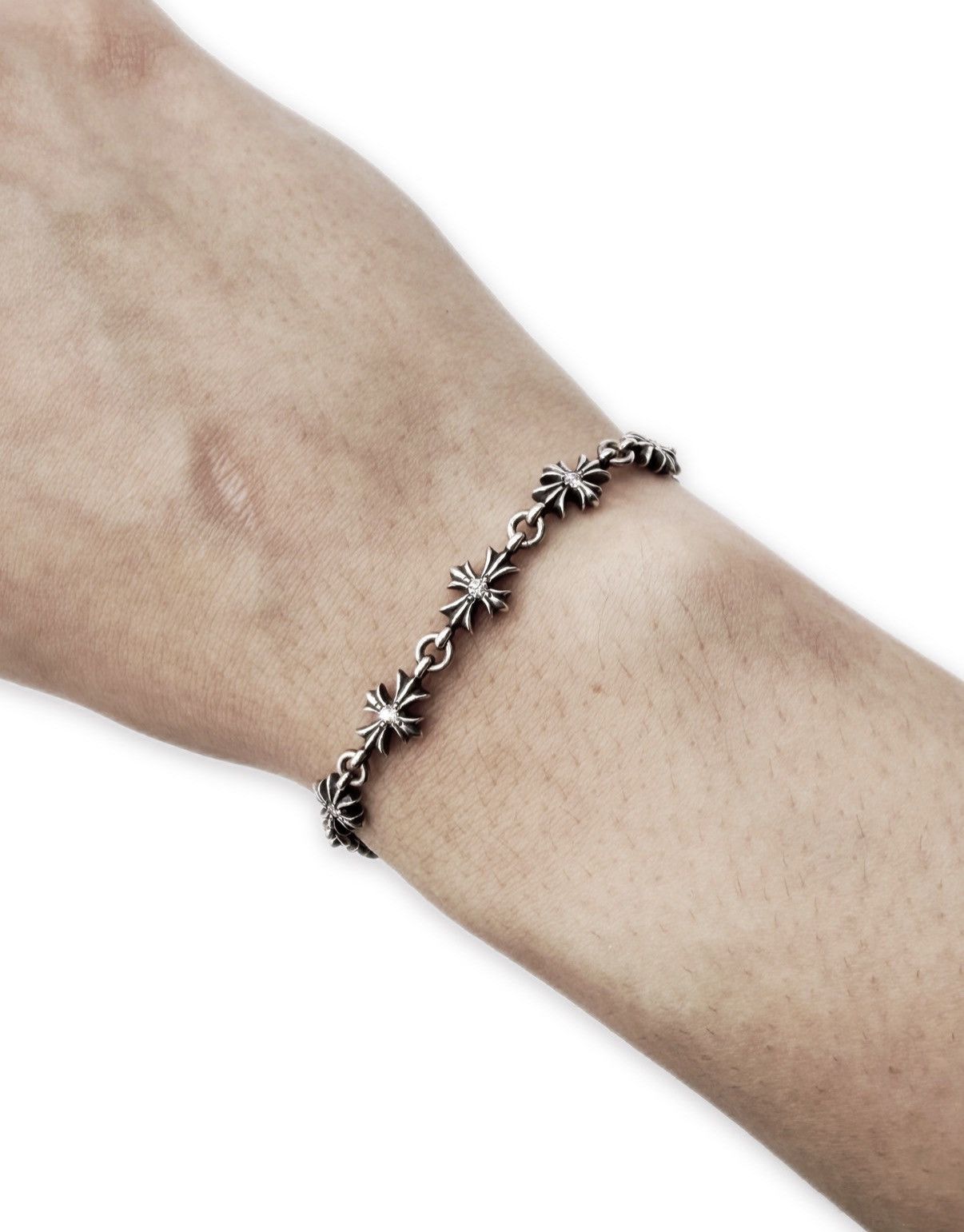 Chrome Hearts Chrome Hearts Diamond Factory Set Tiny E .925 Silver 10 Link Bracelet Size ONE SIZE - 7 Thumbnail