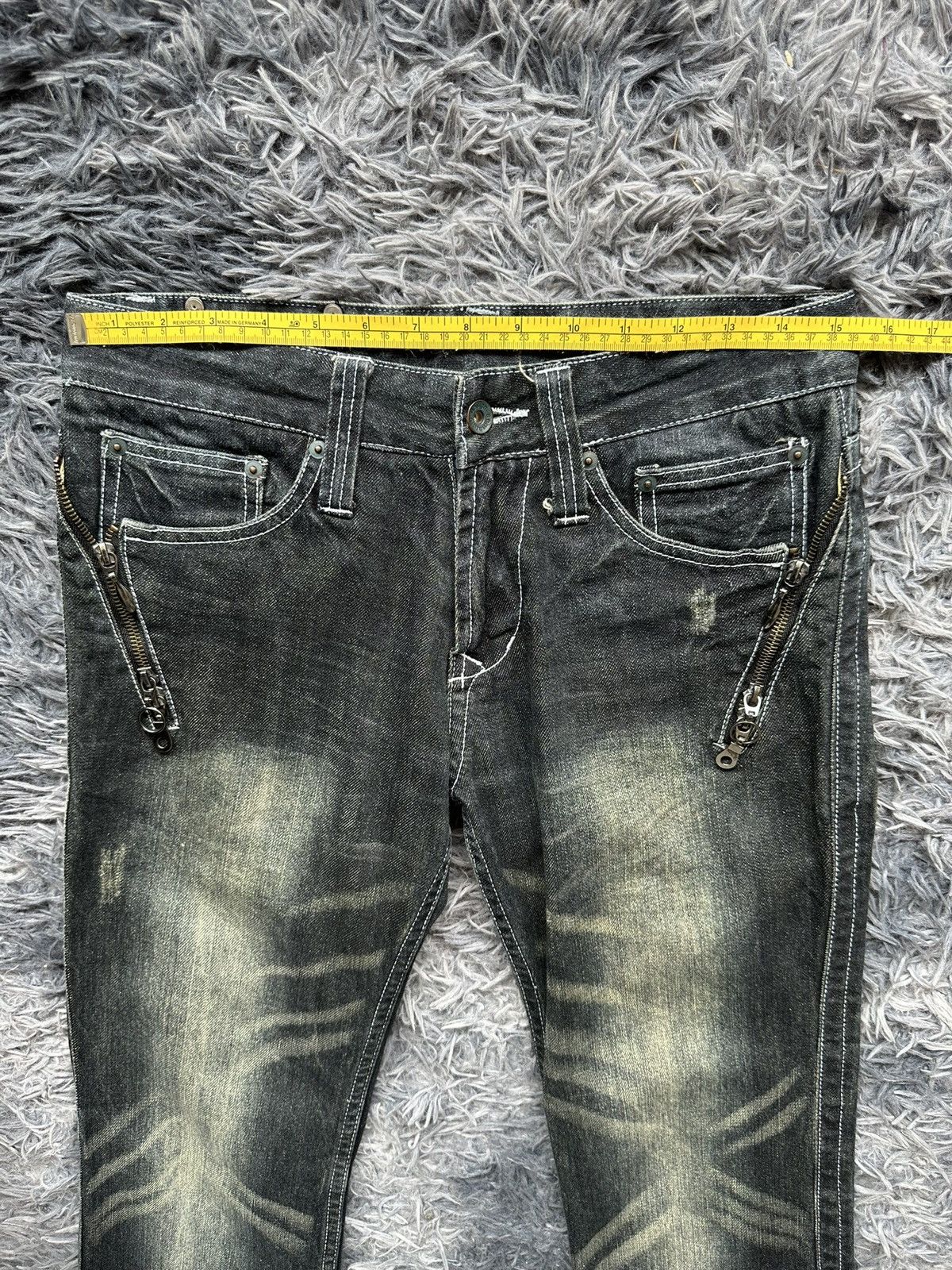 semanticdesign Early 00's Semanticdesign - J-rock whiskered jeans Size US 30 / EU 46 - 16 Thumbnail
