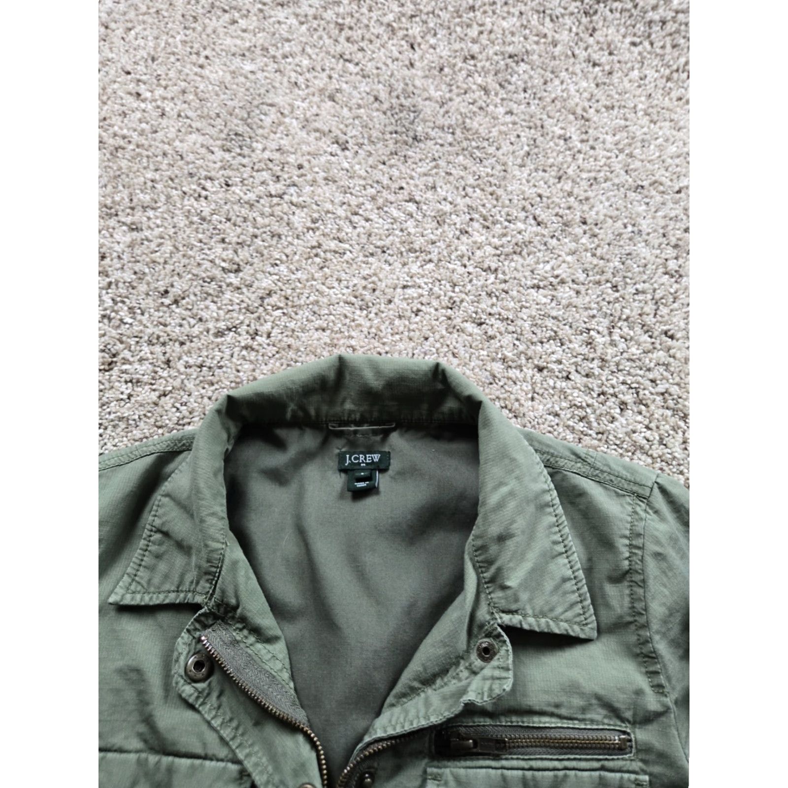 J.Crew J. Crew Military Jacket Womens Small Green Full Zip Pockets Lightweight Size S / US 4 / IT 40 - 4 Thumbnail