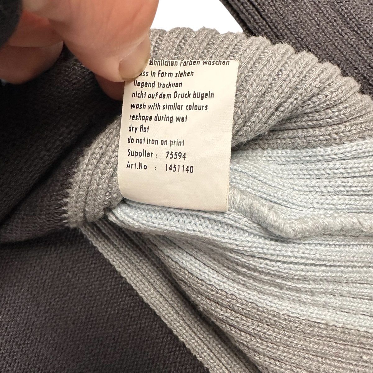 Tom Tailor TOM TAILOR Mens Crew Neck Jumper Sweater Ribbed Grey Y2K VTG Size US M / EU 48-50 / 2 - 6 Thumbnail