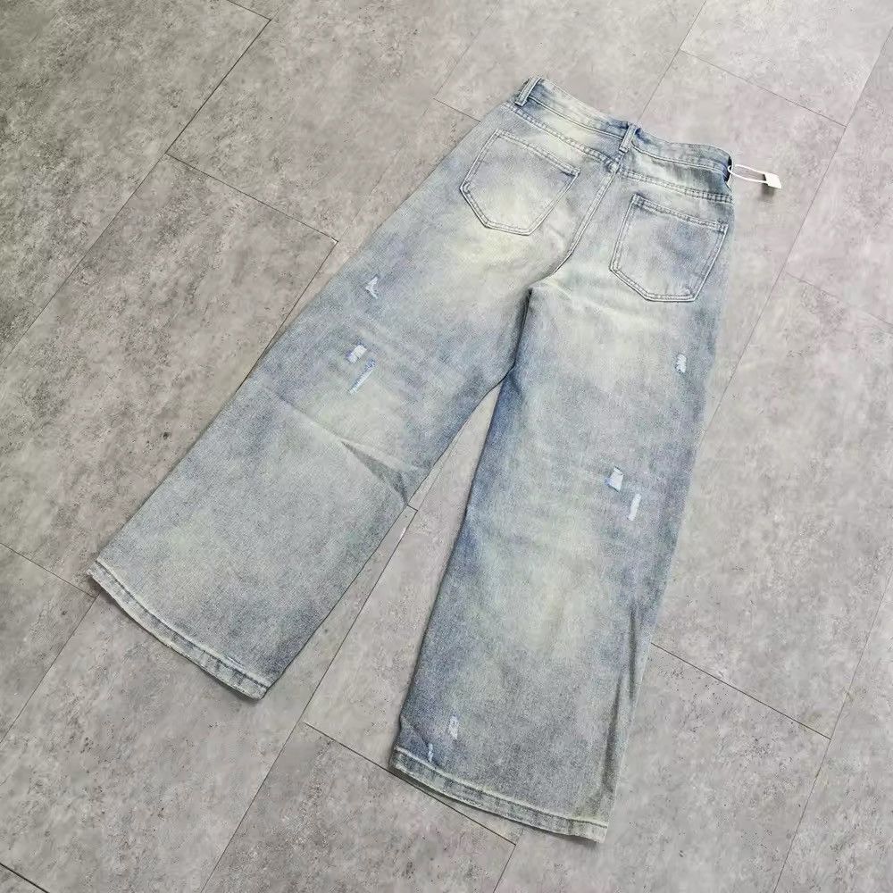 Jean × Vintage Retro Washed Blue Baggy Denim Size US 31 - 5 Thumbnail