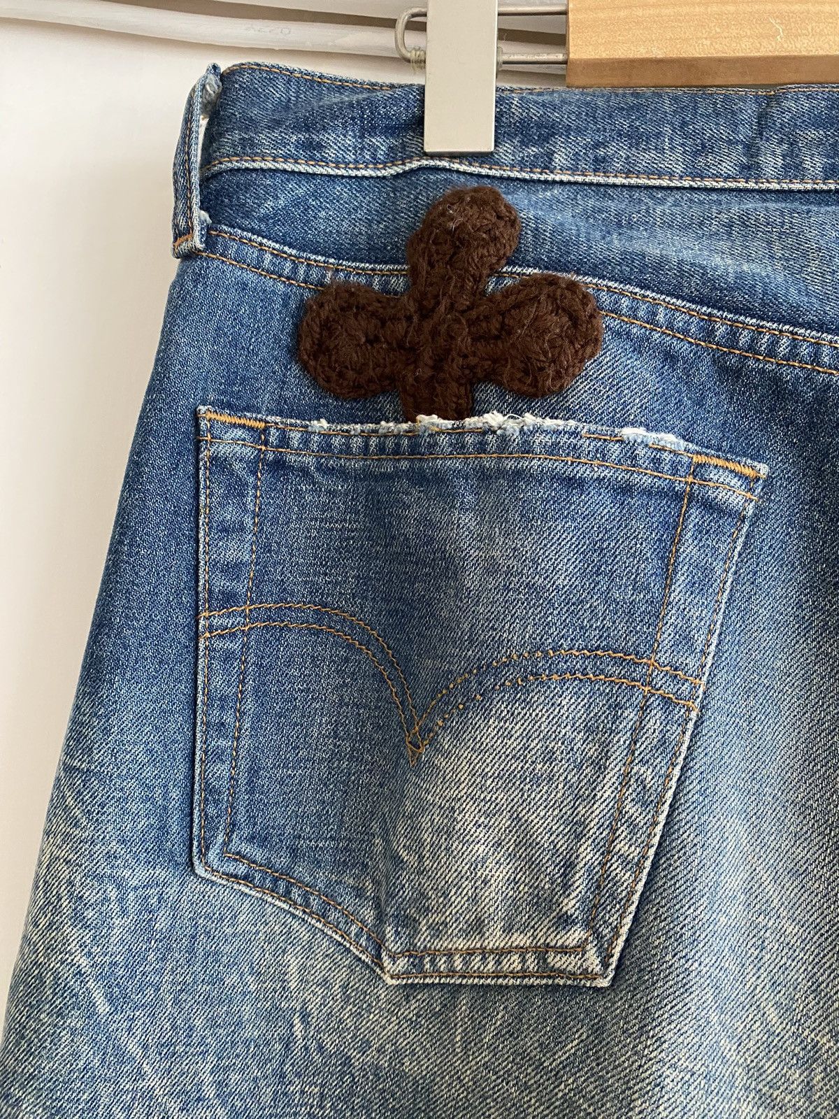 Levi's Yarn x Levis Cross Patches Jeans Chrome Hearts Kapital CPFM