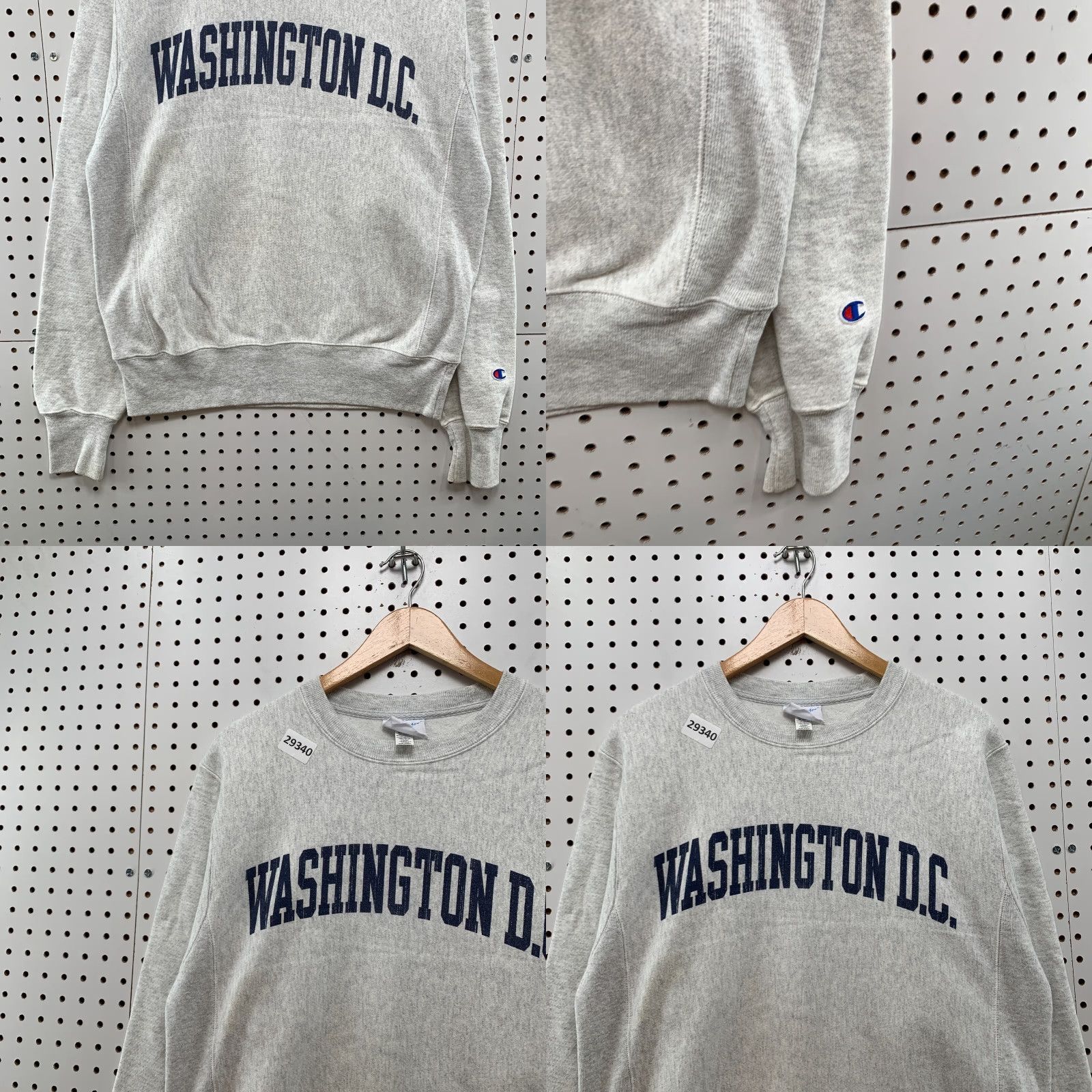 Champion VINTAGE Champion Washington DC Sweatshirt Mens Small Gray Reverse Weave Crewneck Size US S / EU 44-46 / 1 - 8 Thumbnail