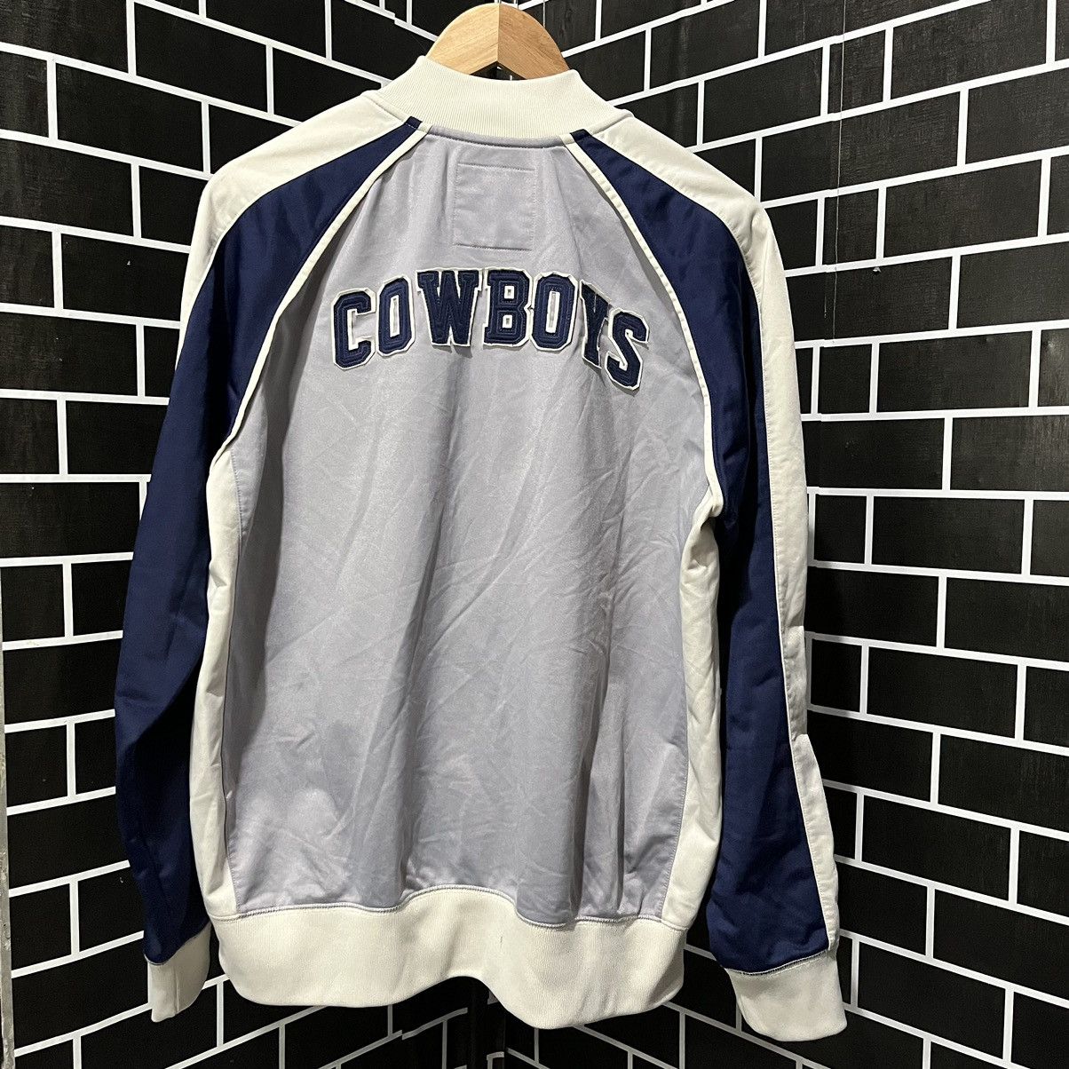 Vintage DALLAS COWBOYS VARSITY JACKET Size US L / EU 52-54 / 3 - 3 Thumbnail