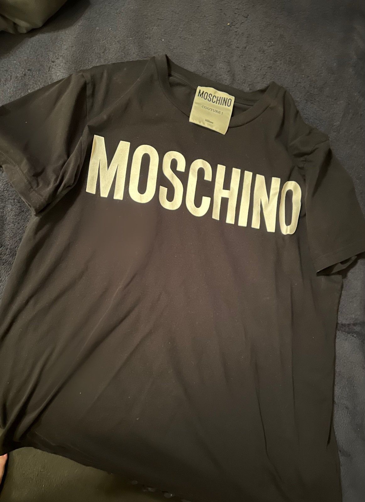 Moschino Moschino Black Men’s T Shirt / White Bold Logo Size US XS / EU 42 / 0 - 5 Thumbnail