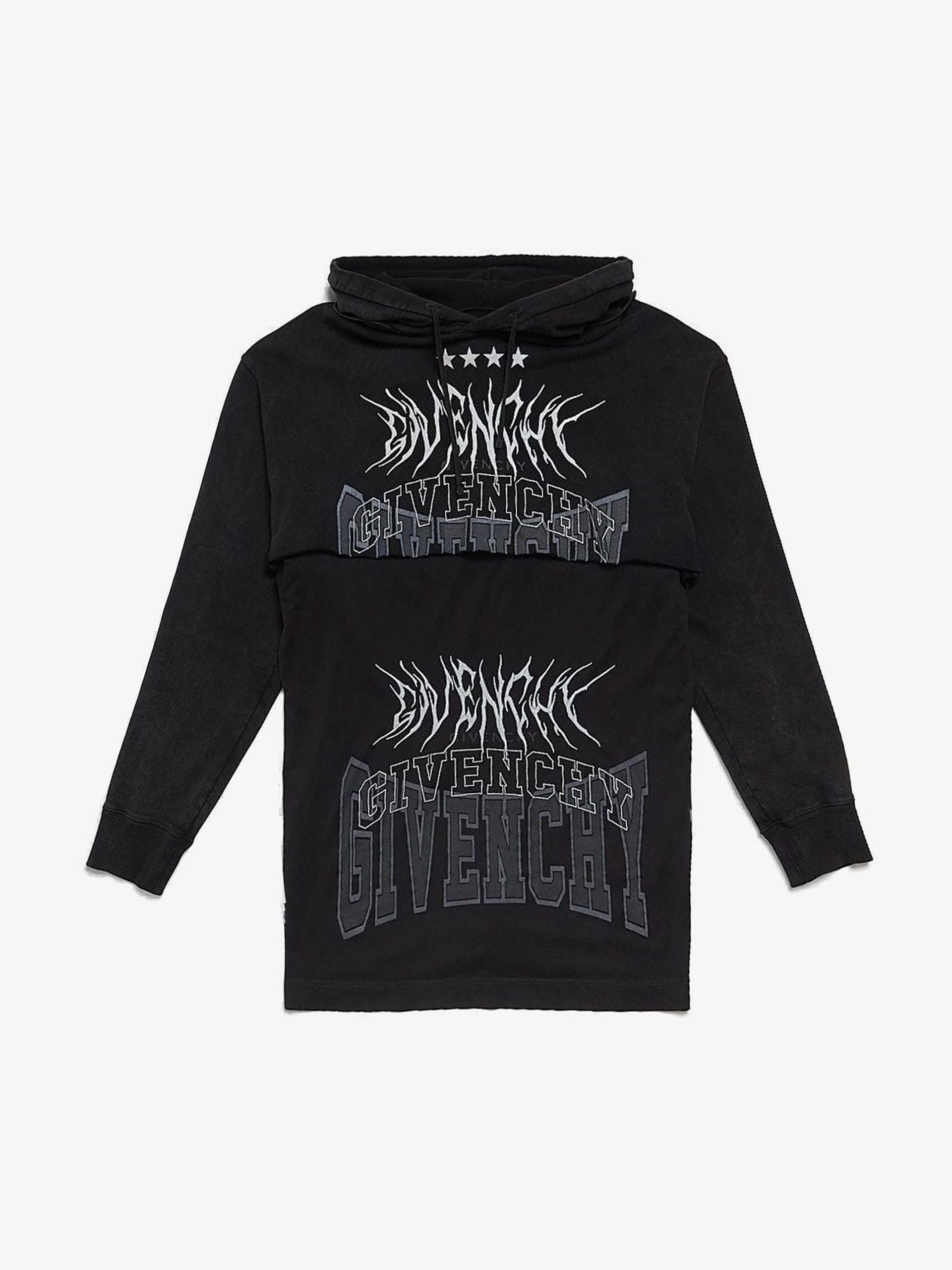Givenchy Multilogo Layered Hoodie Size US M / EU 48-50 / 2 - 1 Thumbnail