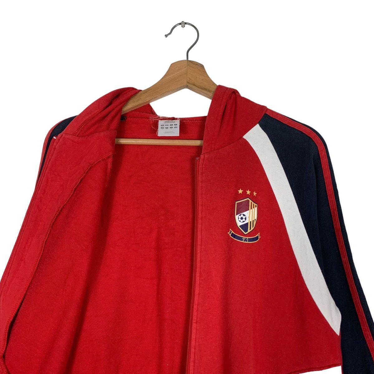 Adidas ADIDAS Big Logo Zipper Red Hoodies Training Wear #0826-C37 Size US M / EU 48-50 / 2 - 12 Thumbnail