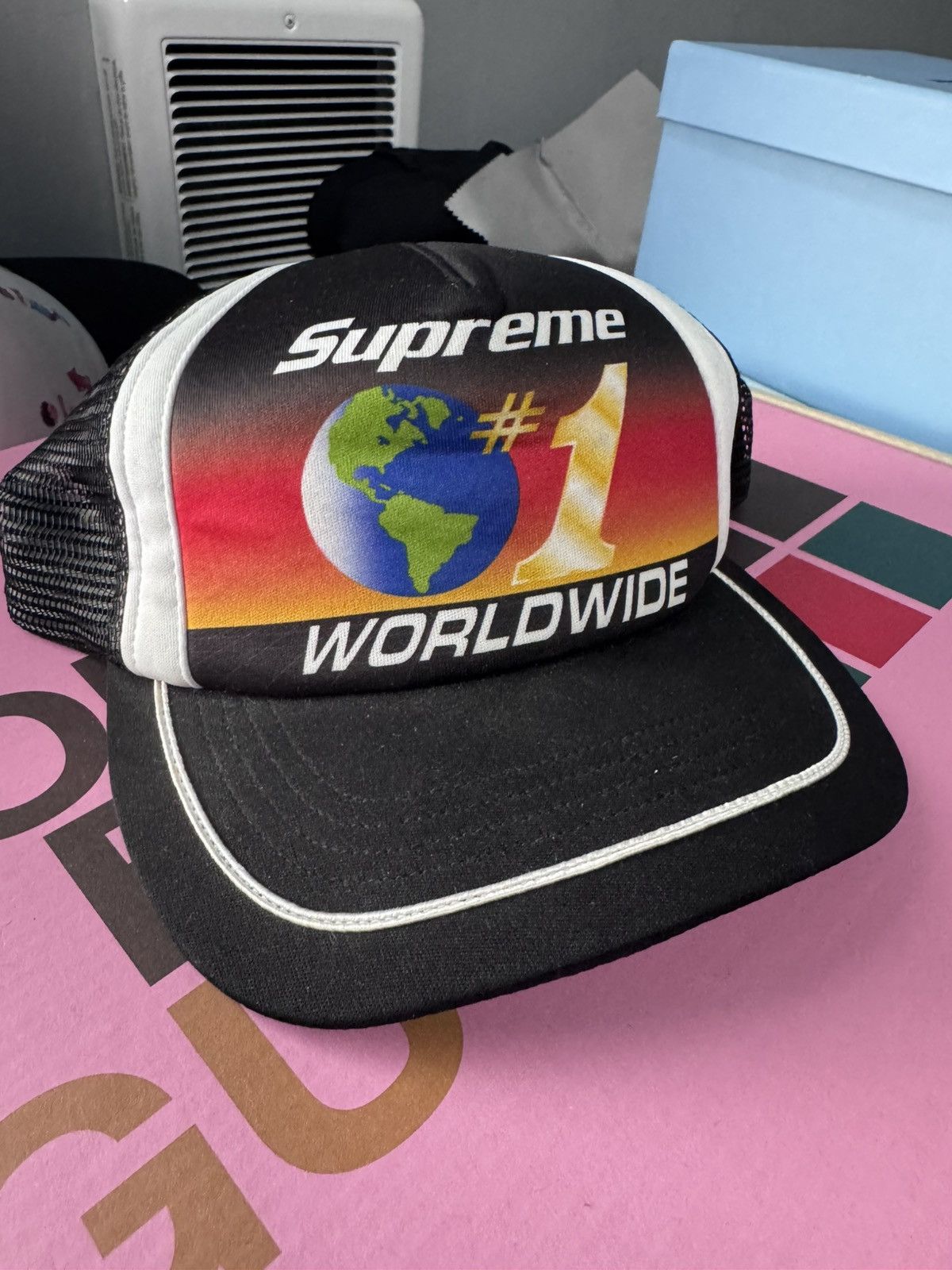Supreme Worldwide number 1 trucker Size ONE SIZE - 1 Thumbnail