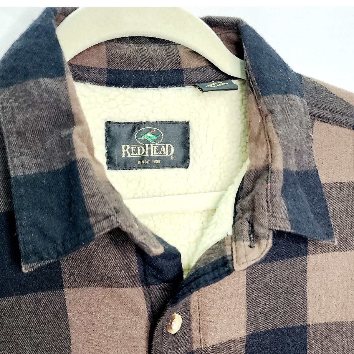 Other Red Head Brown Plaid Button Front Men's Shacket Jacket Size US L / EU 52-54 / 3 - 6 Thumbnail