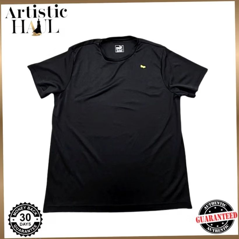 Puma Puma Men's Black L Regular Fit Cotton Crew Neck T-Shirt Logo Size US L / EU 52-54 / 3 - 2 Thumbnail