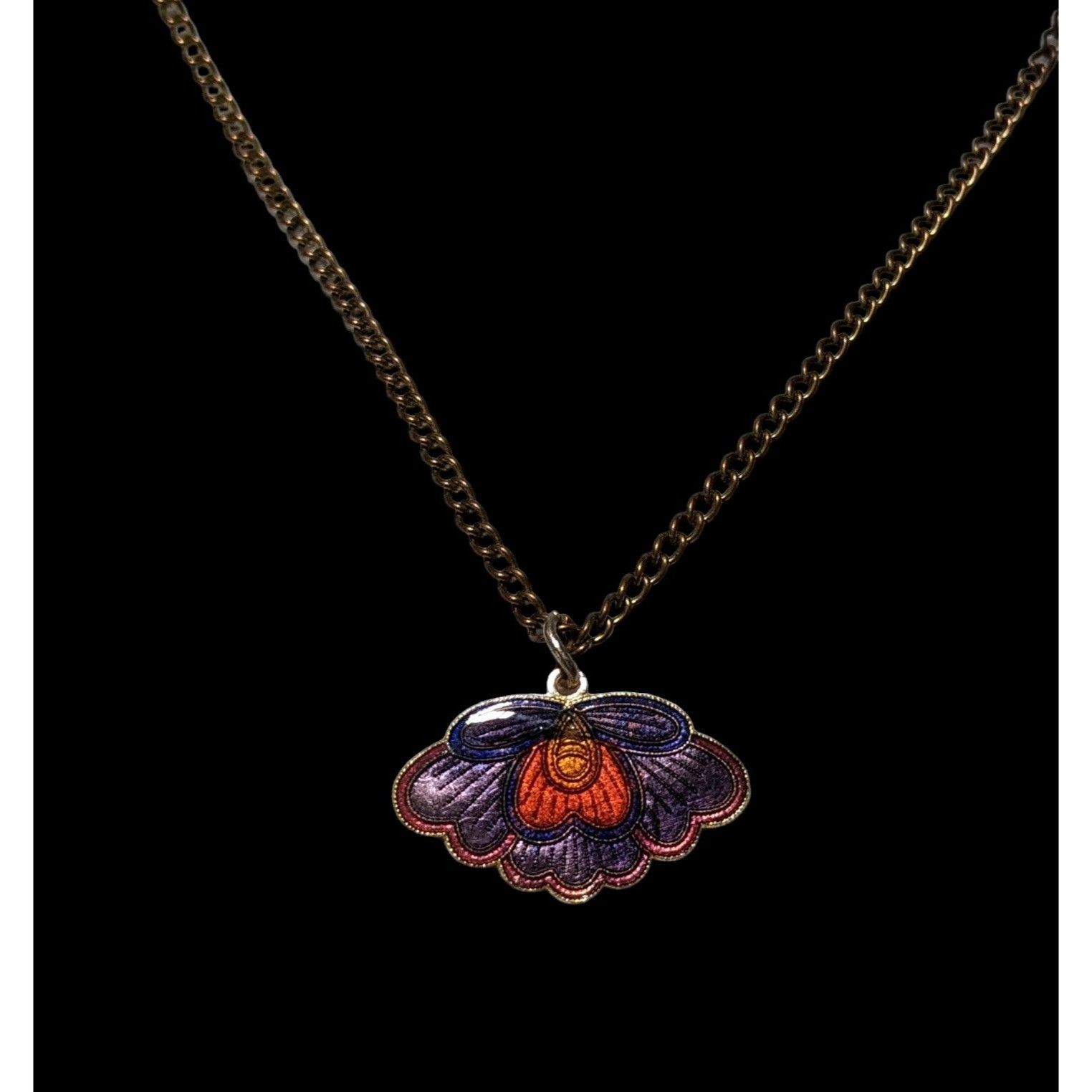 Other Purple Cloissone Moth Necklace Size ONE SIZE - 4 Thumbnail