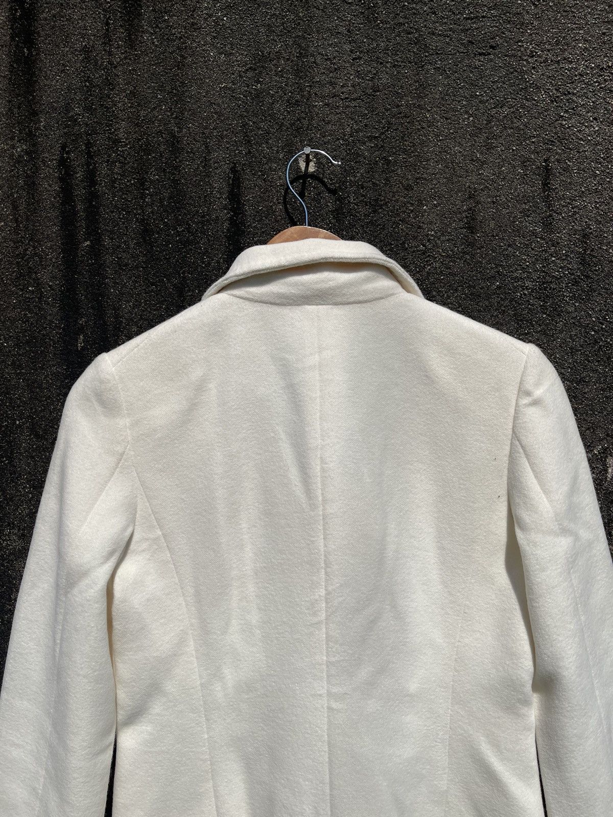 Designer Michel Klein Paris WKMK White Wool Blend Jacket Size S / US 4 / IT 40 - 12 Thumbnail