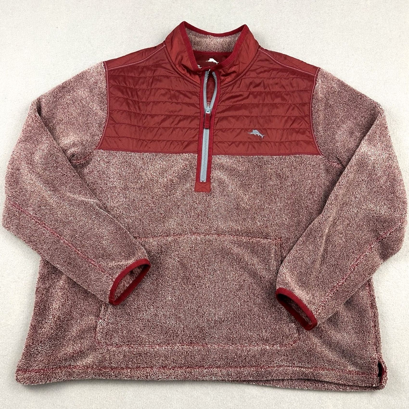 Tommy Bahama Tommy Bahama Jacket Men 2XL Burgundy Fleece Half Zip Pockets Windbreaker Casual Outdoor 2XL Mens Size US XXL / EU 58 / 5 - 2 Thumbnail