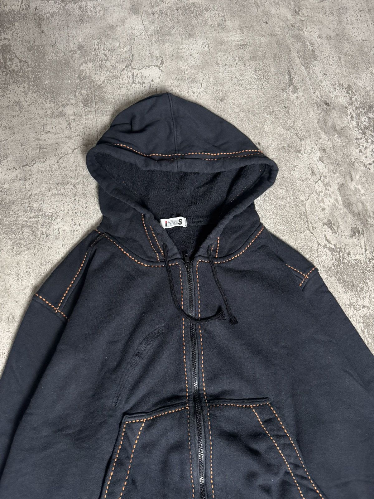 Issey Miyake VINTAGE 80’S ISSEY MIYAKE PATCHWORK LOGO ZIP HOODIE Size US M / EU 48-50 / 2 - 4 Thumbnail