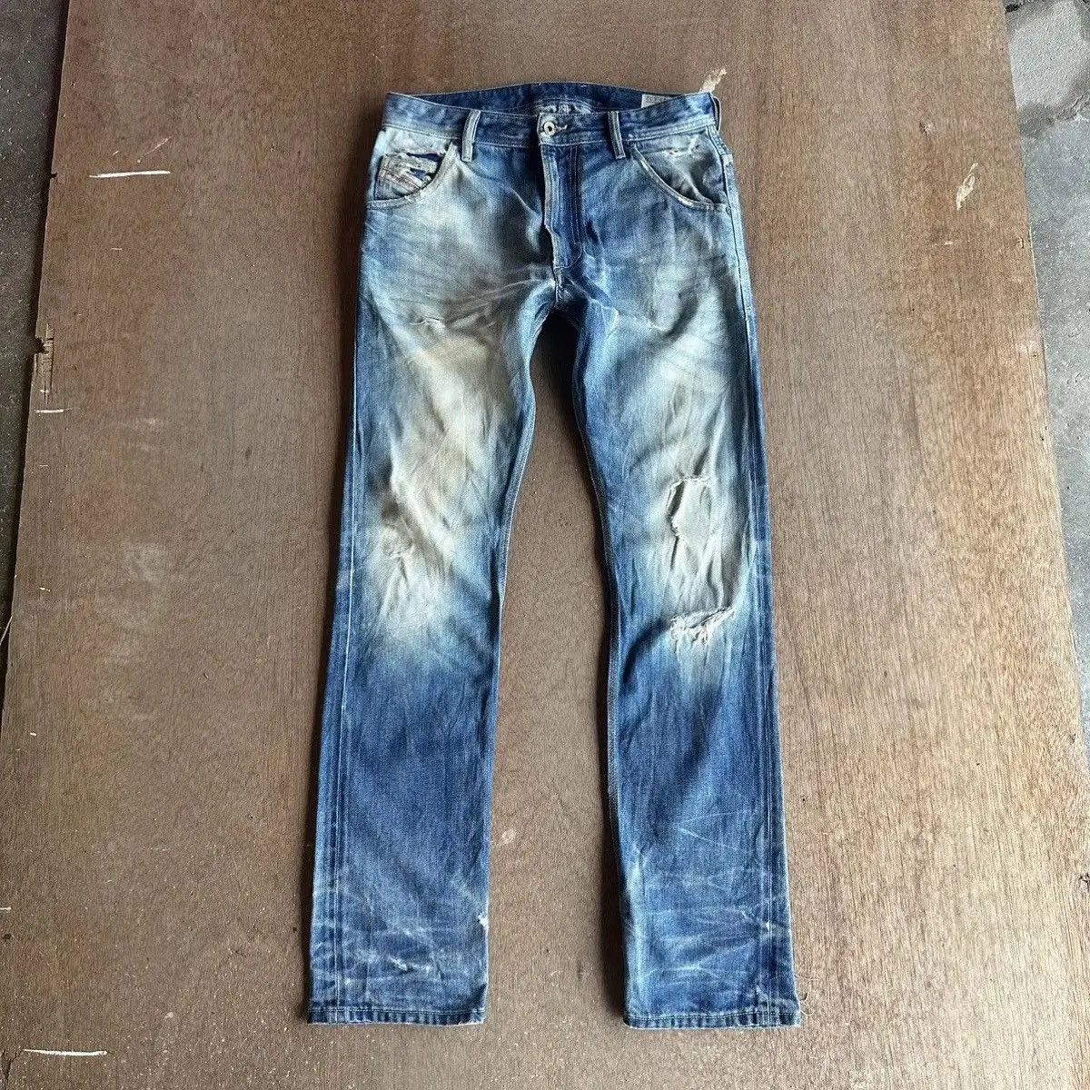 Diesel SUPER SICKS ‼️Vintage DIESEL Jeans Selvedge Distressed Denim Size US 30 / EU 46 - 1 Thumbnail