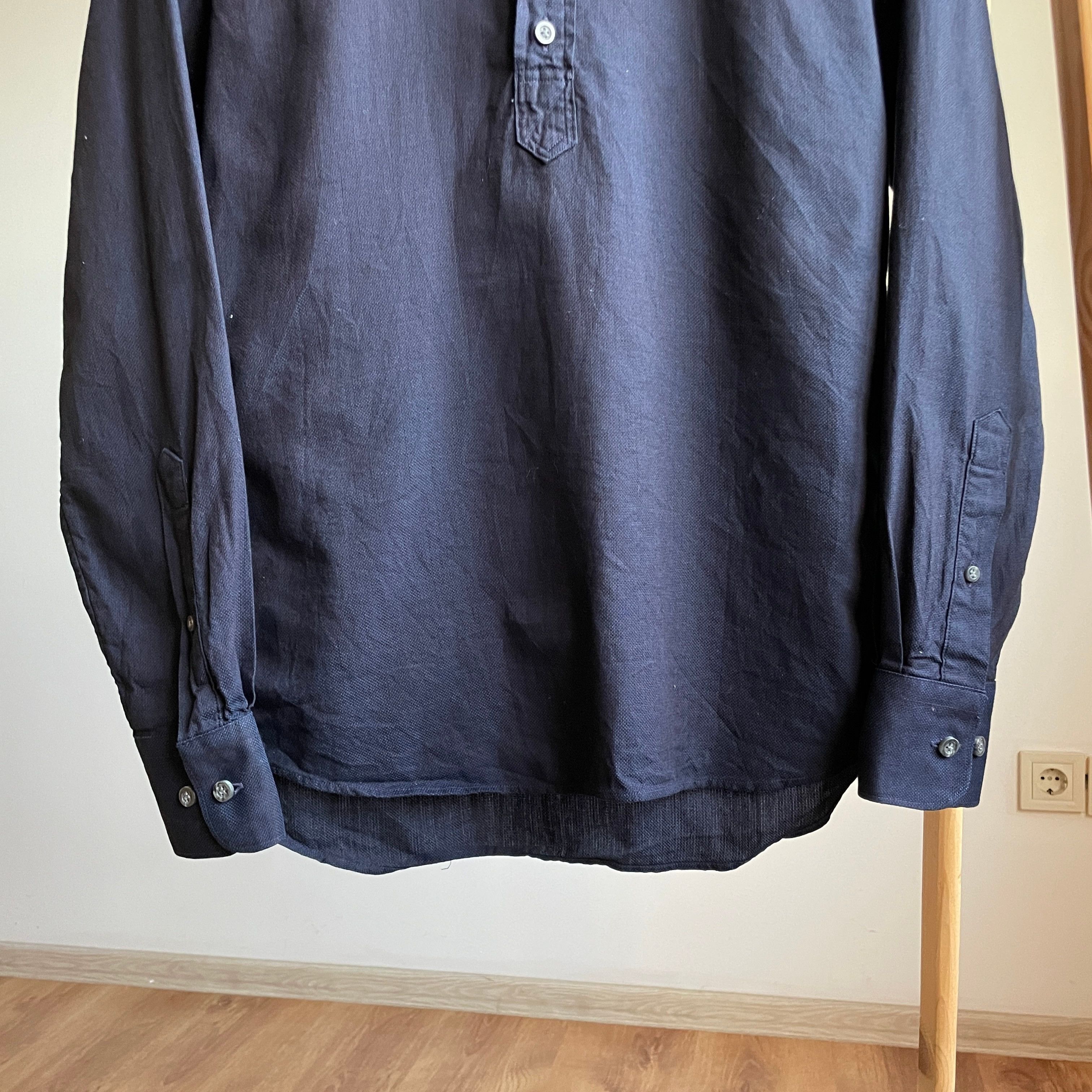 Suitsupply Suitsupply Cotton/Lyocell Extra Slim Half Button Dress Shirt Size 36R - 8 Thumbnail