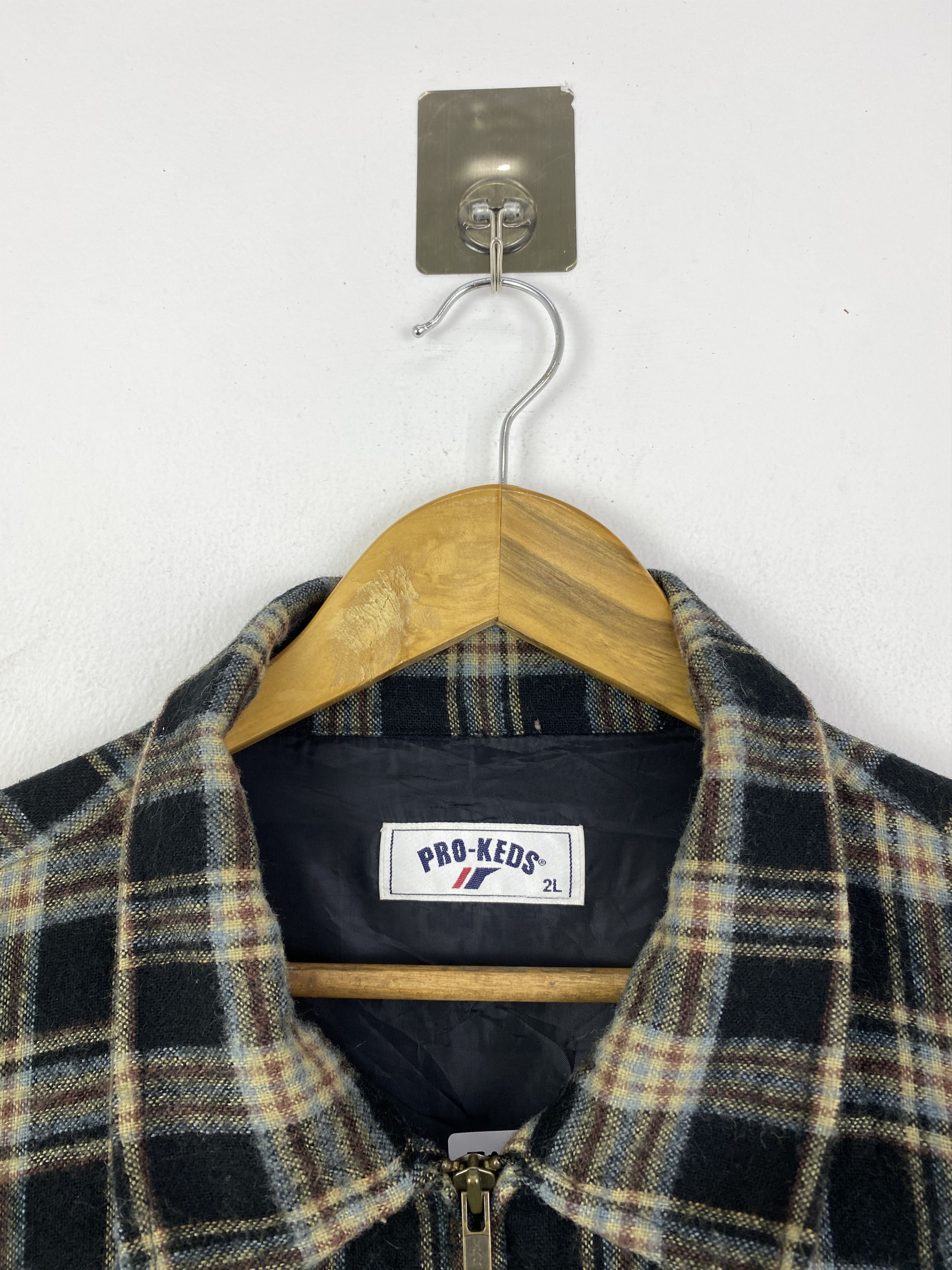 Pro-Keds Vintage Pro-Keds Plaid Flannel Zip-Up Shirt JA0211 Size US XXL / EU 58 / 5 - 6 Thumbnail