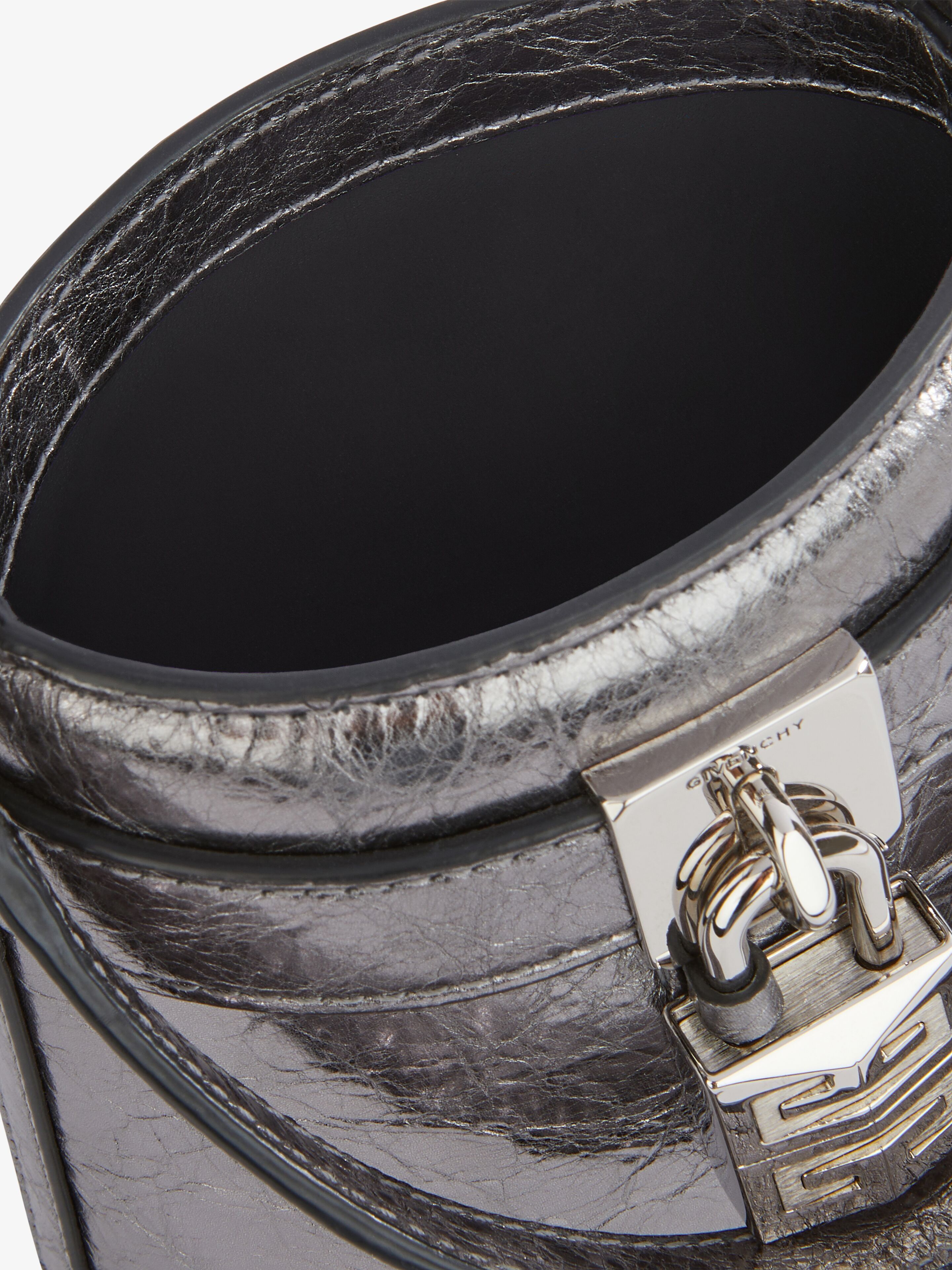 Givenchy o1w1db10925 Size: OS / Shark Lock Micro Bucket Bag Grey Size ONE SIZE - 5 Thumbnail