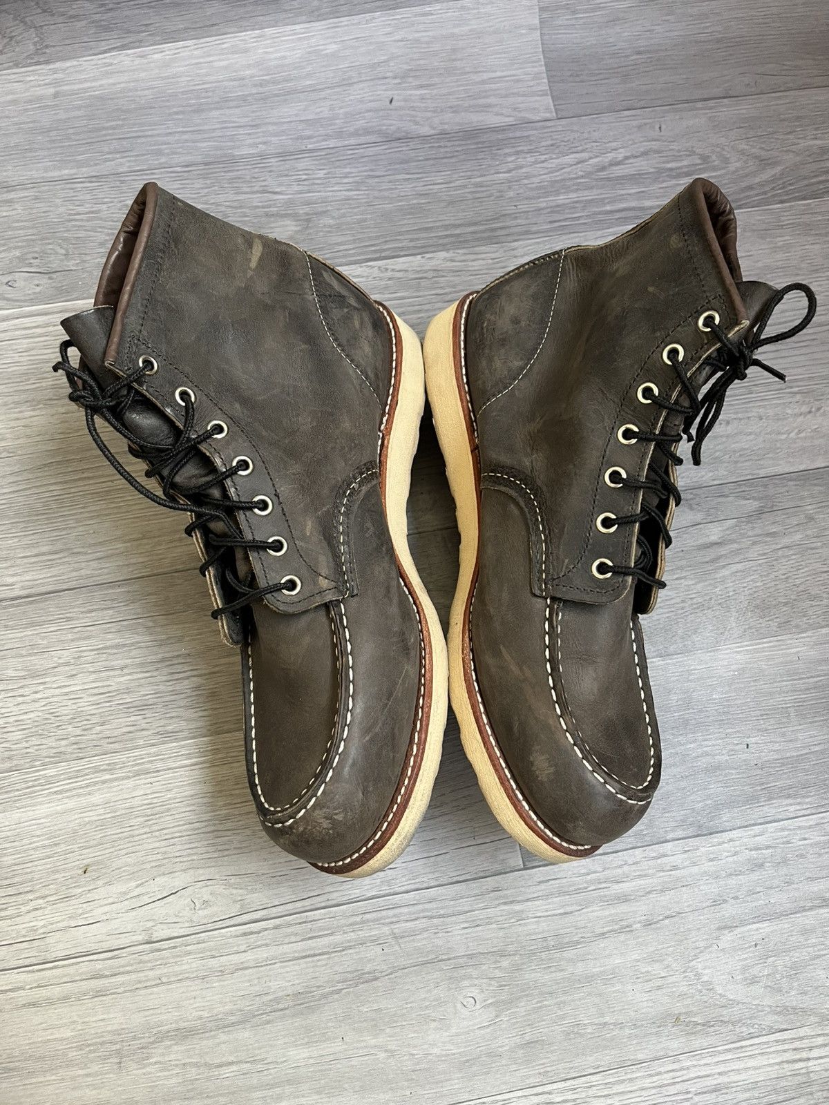 Red Wing Red wing moc-toe charcoal rough tough leather boots Size US 11.5 / EU 44-45 - 11 Thumbnail