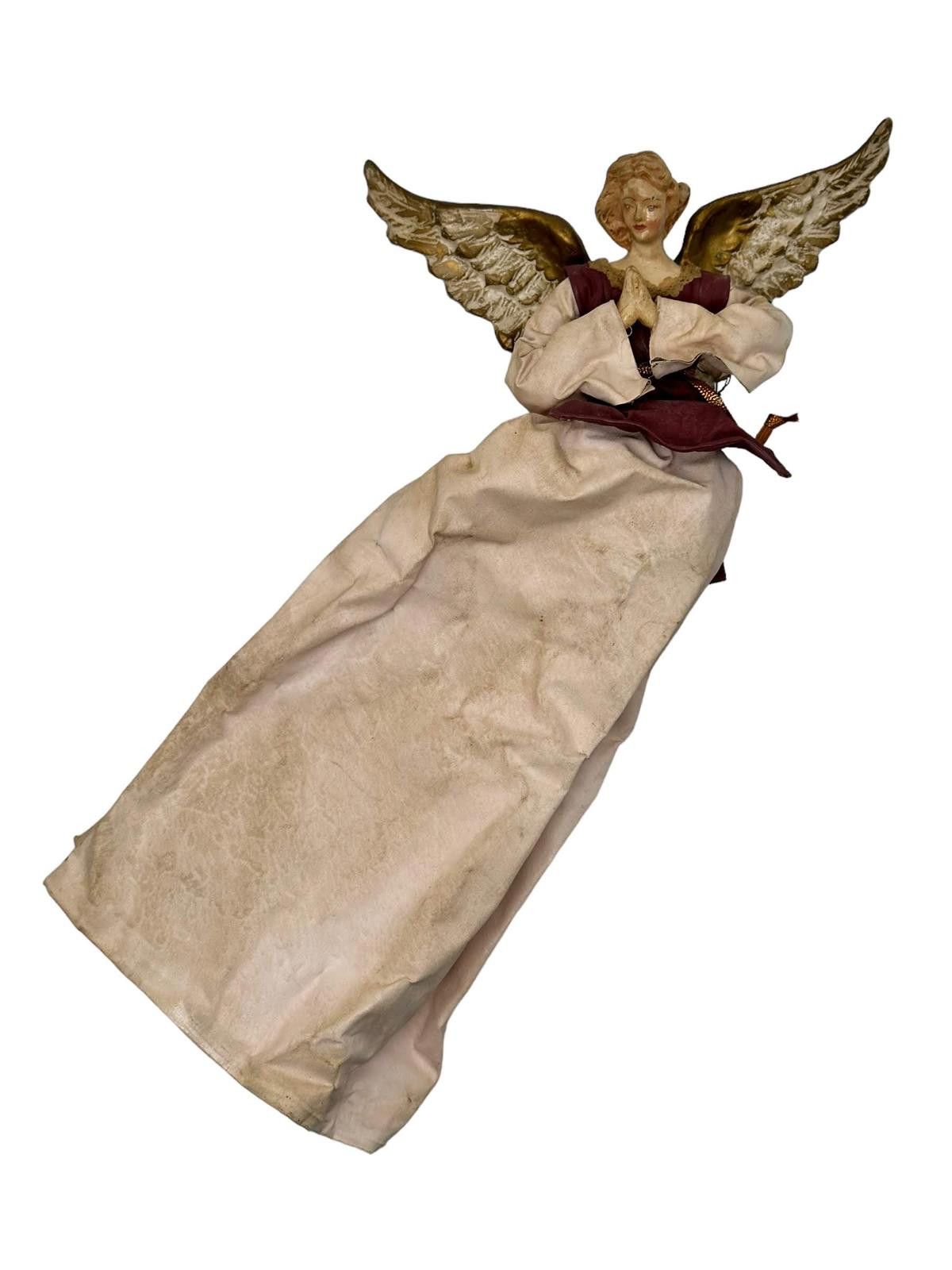 Other Angel Christmas Tree Topper Golden Wings and Praying Hands Size ONE SIZE - 1 Thumbnail