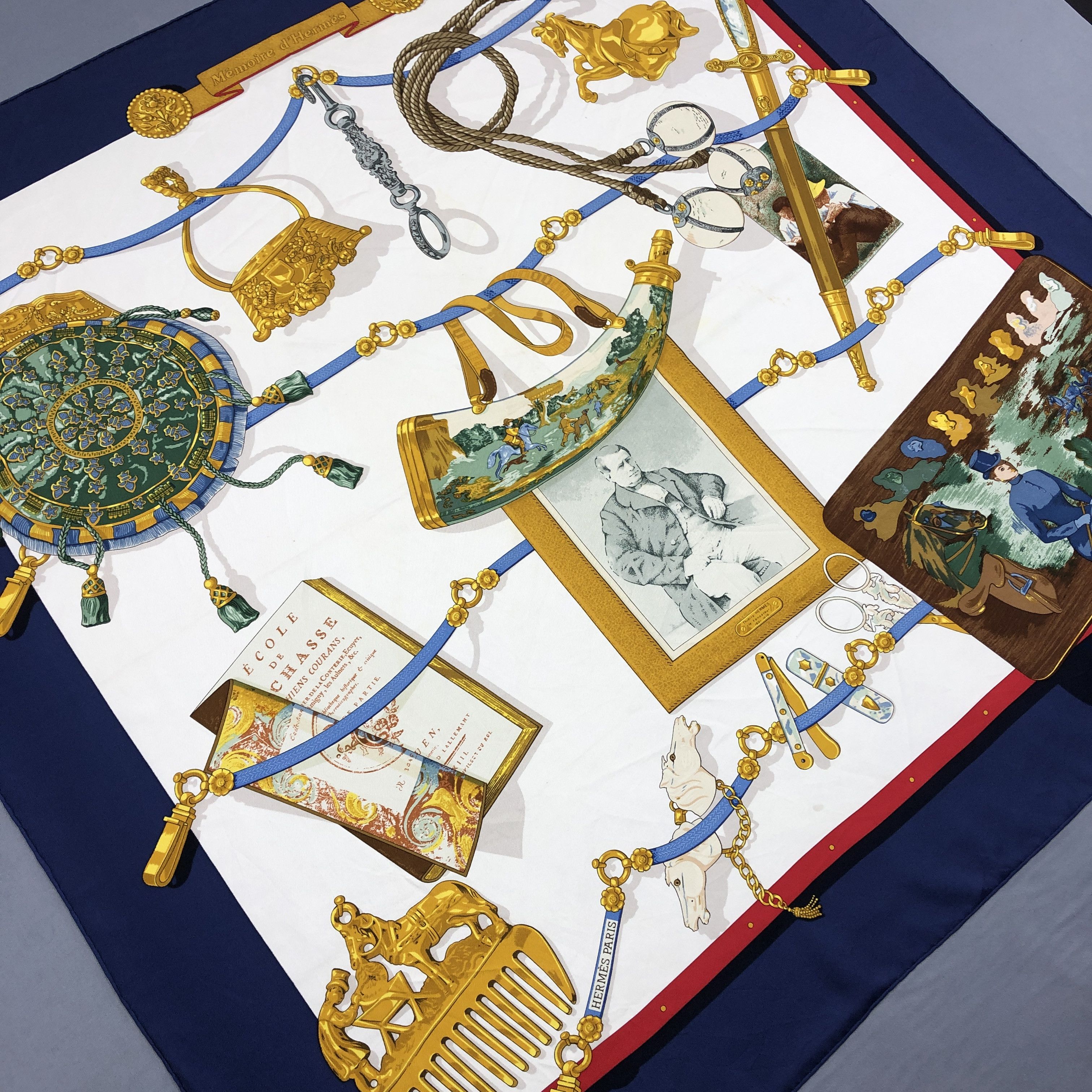 Hermes × Vintage Vintage Hermes SILK Scarf Twill Stole Wraps Scarves Size ONE SIZE - 3 Thumbnail