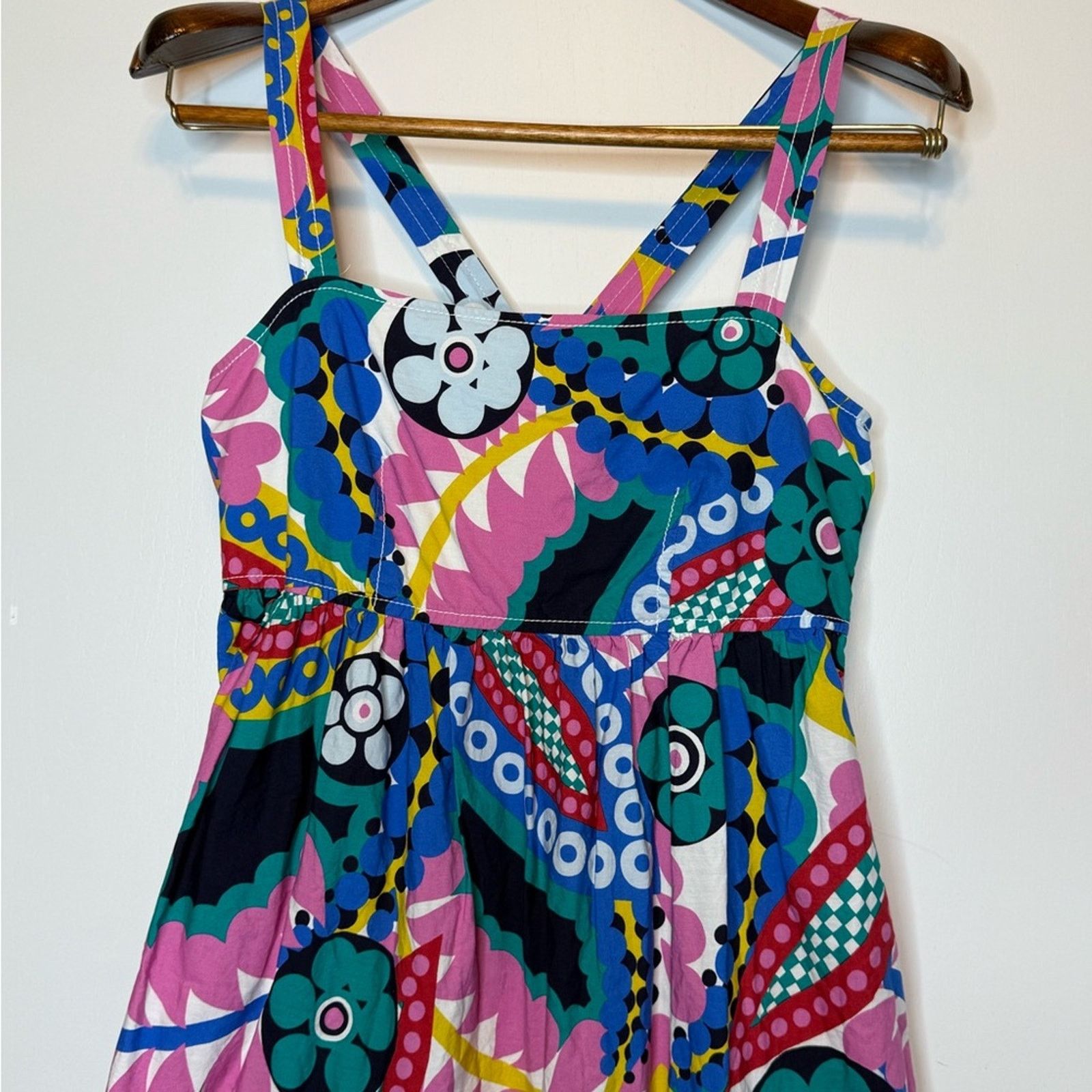 J.Crew J Crew Ratti Kaleidoscope Floral Maxi Apron Dress 4 Size M / US 6-8 / IT 42-44 - 7 Thumbnail