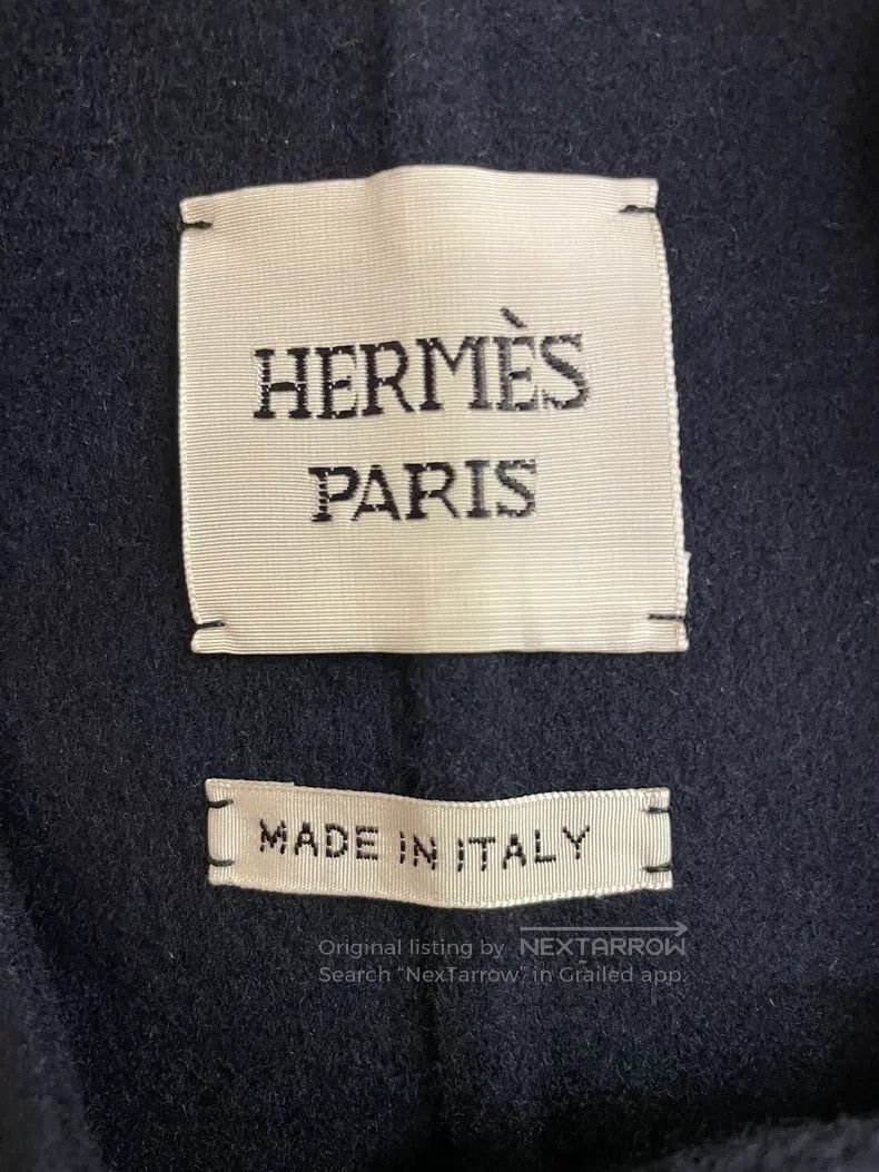 Hermes Hermes Classic leather buckle cashmere coat Size XXS / US 00 / IT 34 - 6 Thumbnail