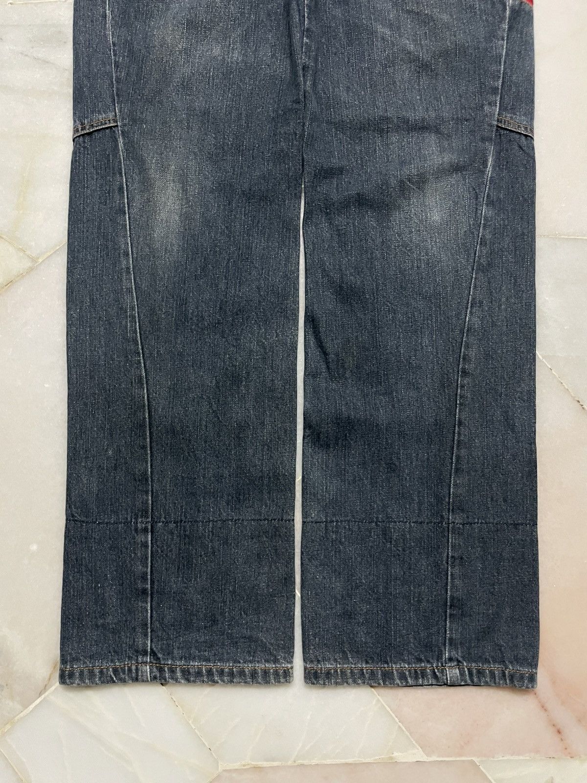 💥Double Waist💥Sick Vintage Nylus Faded Zipper Punk Jeans