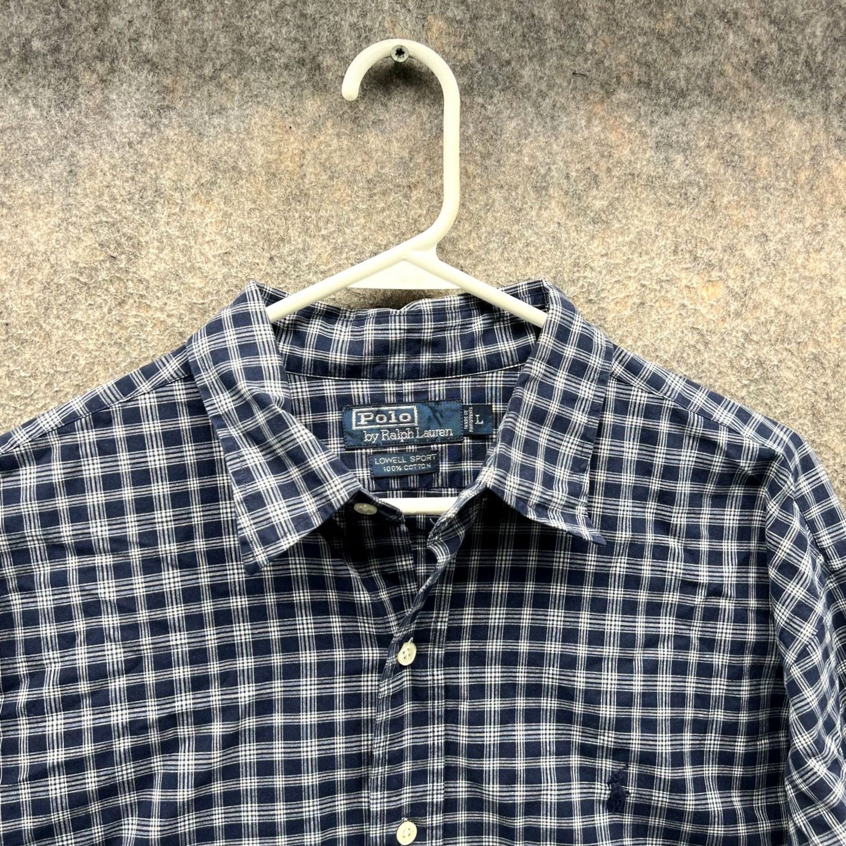 Ralph Lauren Vintage Ralph Lauren Shirt Mens Large Blue Button Down Lowell Sport Preppy Plaid Size US L / EU 52-54 / 3 - 7 Thumbnail