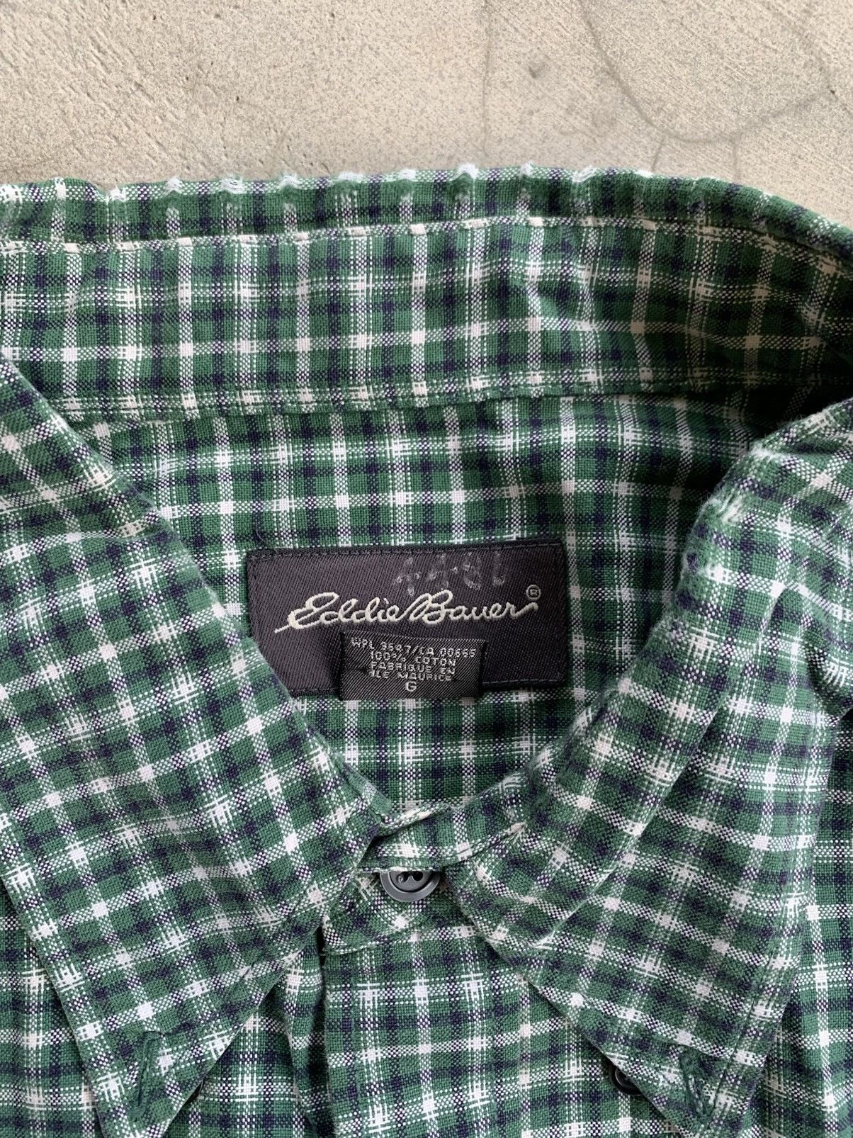 Vintage Cropped button up shirt flannel ediebauer boxy Size US L / EU 52-54 / 3 - 7 Thumbnail
