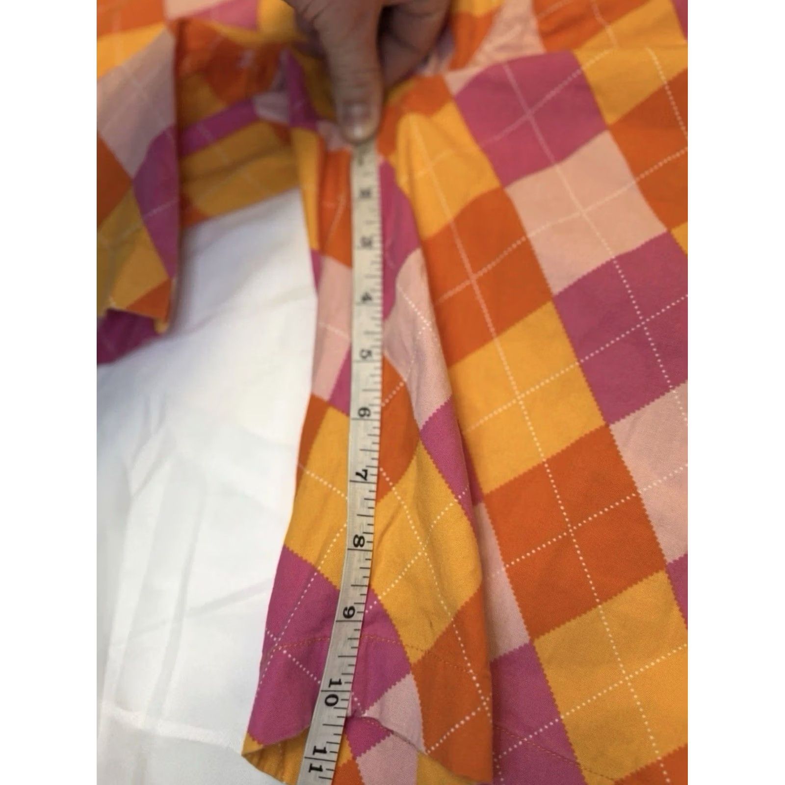 Vintage Loudmouth Bermuda Shorts Mens 36 Argyle Golf Flat Front Regular Orange 10in Pockets Stretch VIBRANT 90s? Size US 36 / EU 52 - 5 Thumbnail