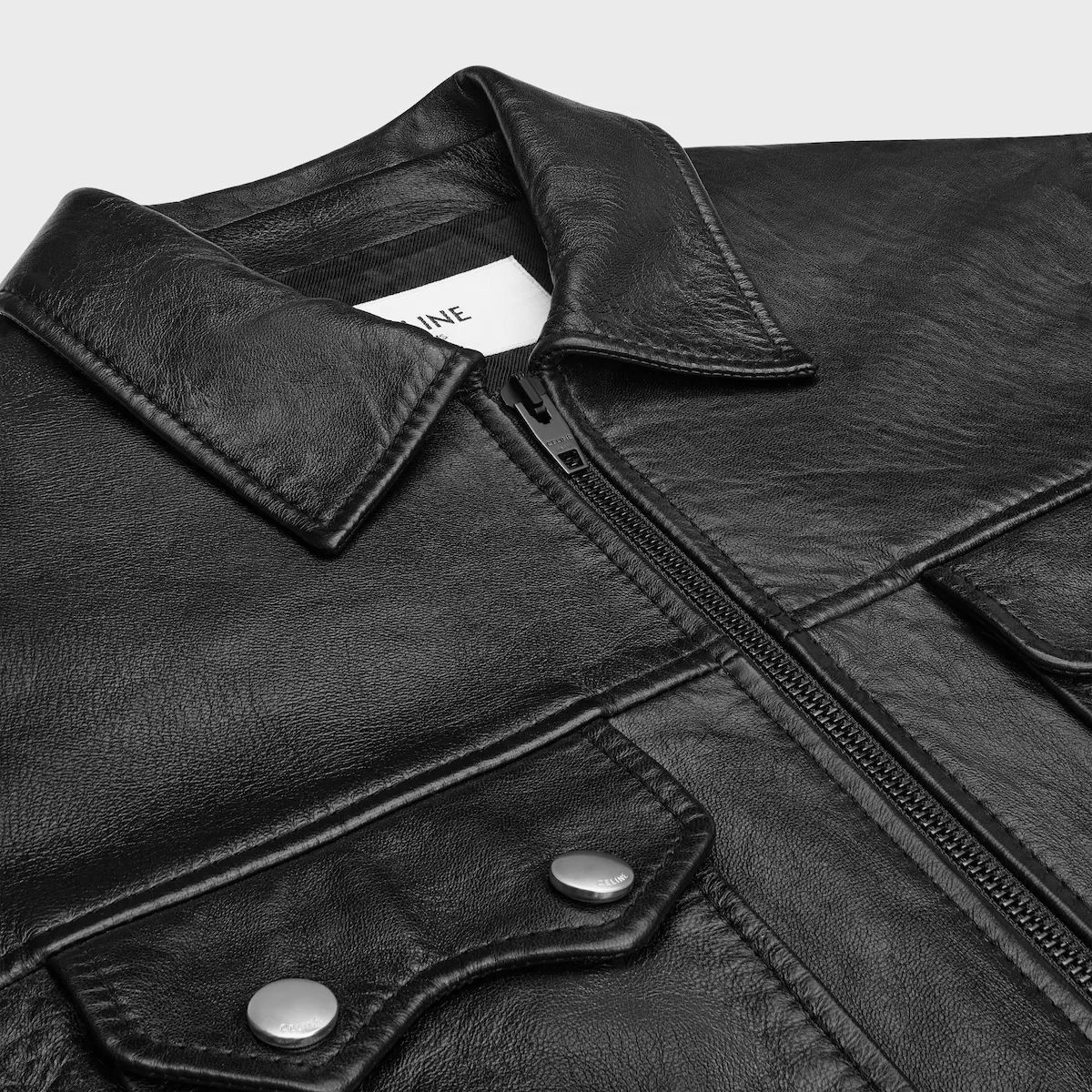 Celine Celine Leather Jacket in Medium Size US M / EU 48-50 / 2 - 5 Thumbnail