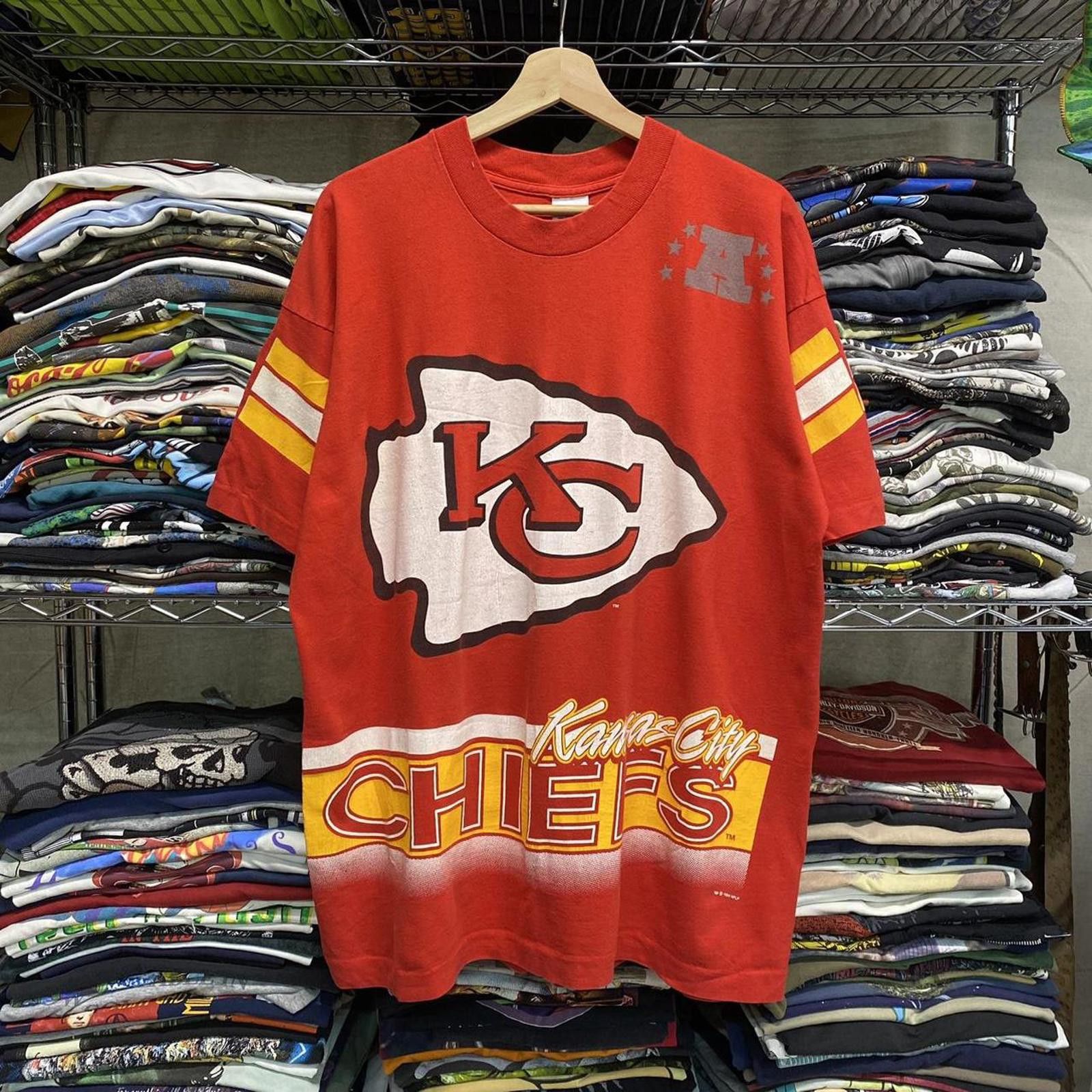 Salem Sportswear 1994 all over print Kansas city chiefs NFL Salem sportswear Size US XL / EU 56 / 4 - 1 Thumbnail
