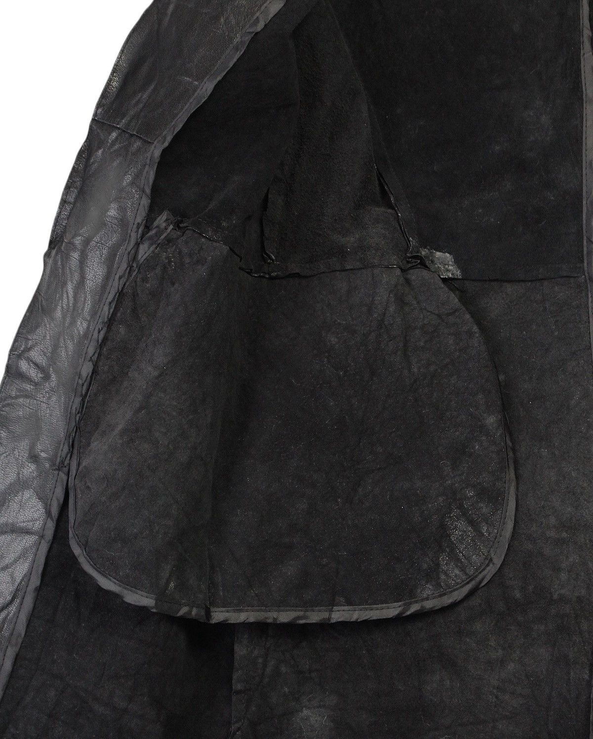 Marni SS2009 MARNI BLACK CRINKLED LEATHER COAT Size S / US 4 / IT 40 - 9 Thumbnail
